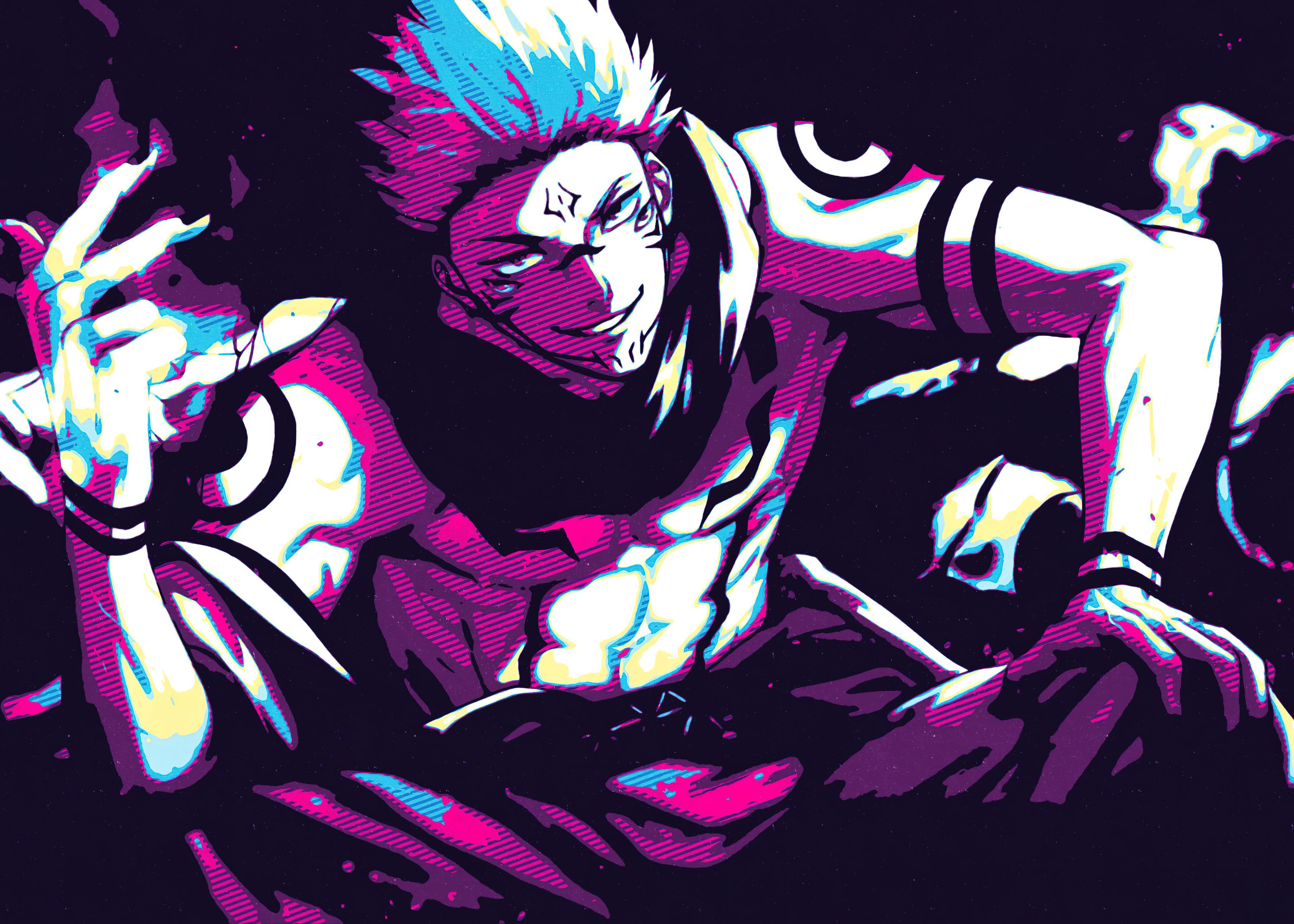 3840x2743 Sukuna Wallpaper 4K, Artwork, Jujutsu