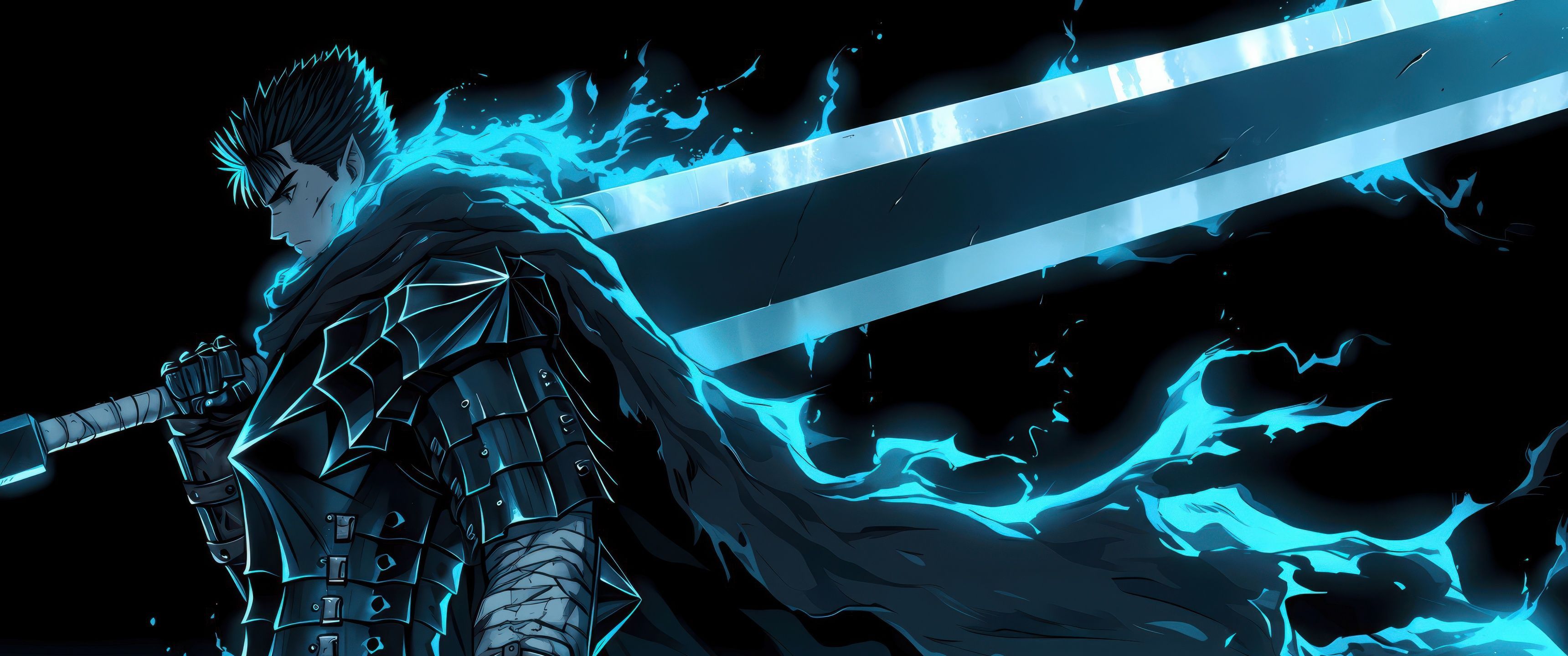 3440x1440 Berserk Wallpaper 4K, Knight, Guts, Warrior