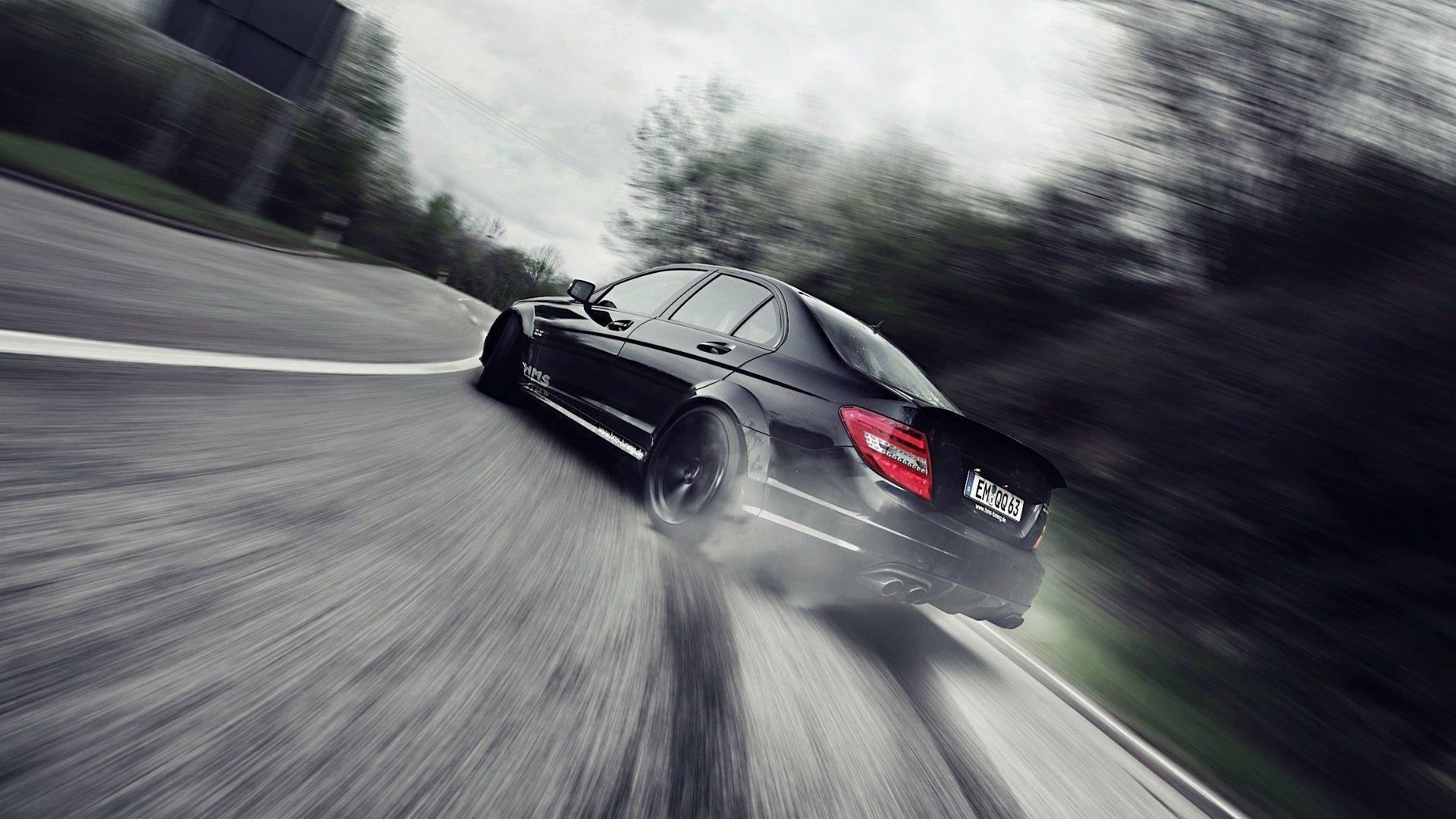 1920x1080 Black Series drift Mercedes Benz C63 AMG / 1920x1080