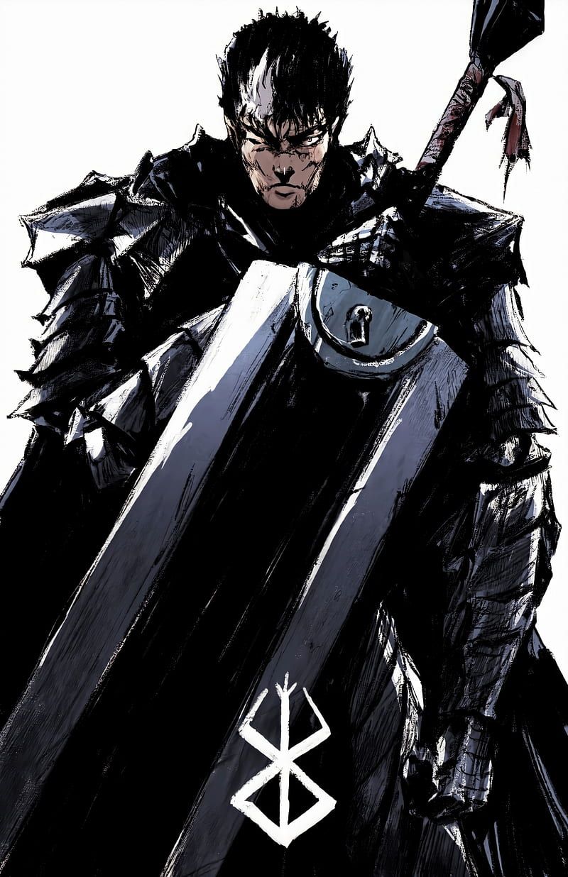 800x1236 Berserk, anime, guts, manga, sword, HD