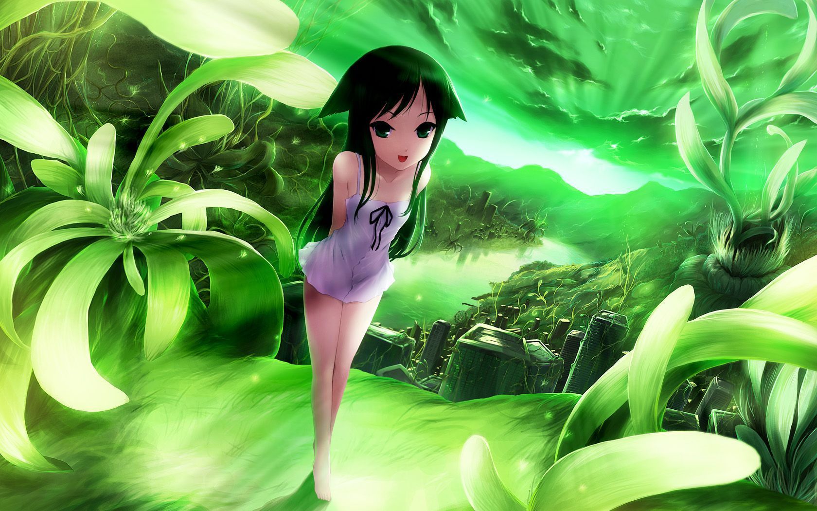1680x1050 Nitro+ Anime Image Board