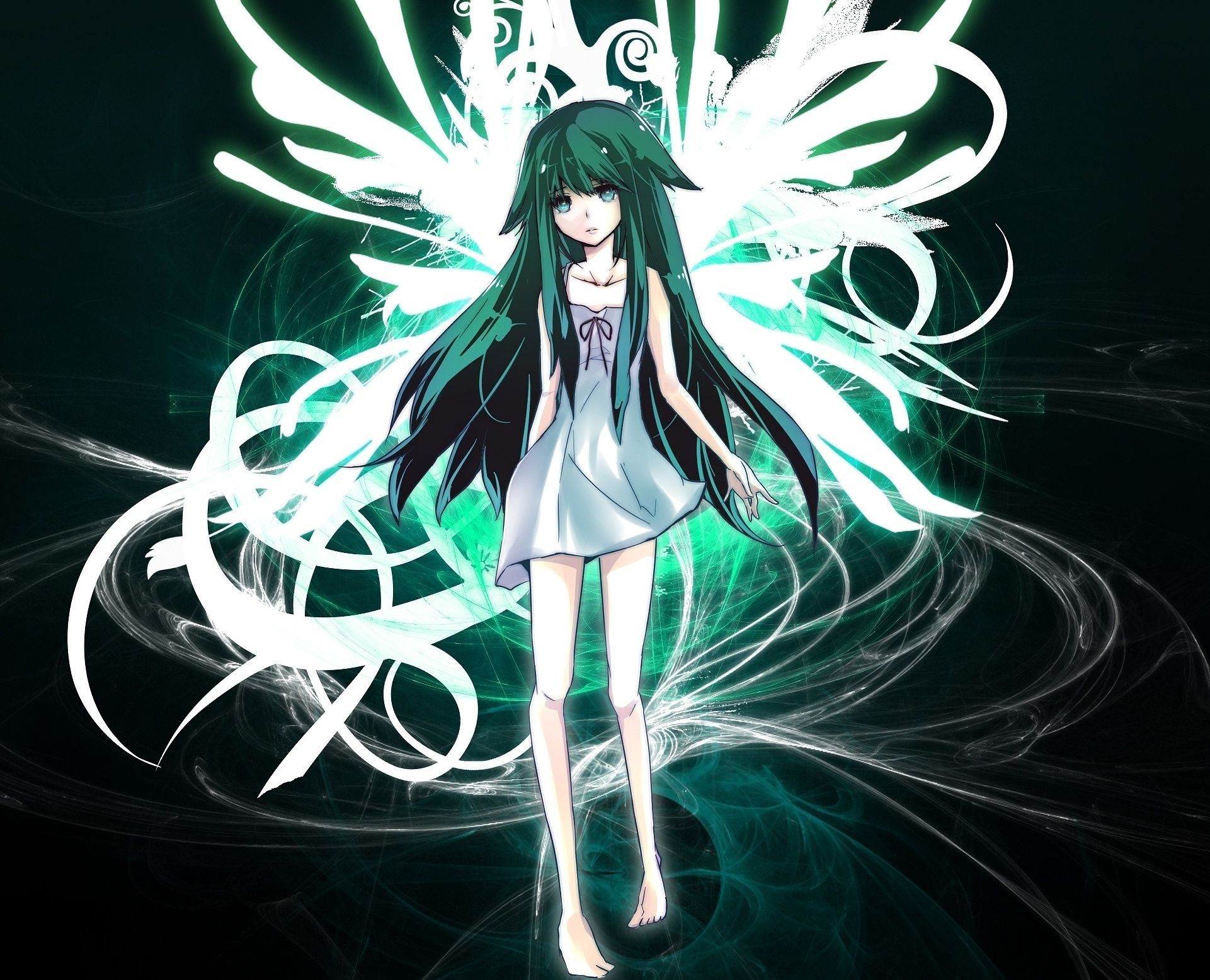 1921x1556 Wallpaper girl, wings, anime, art, Song