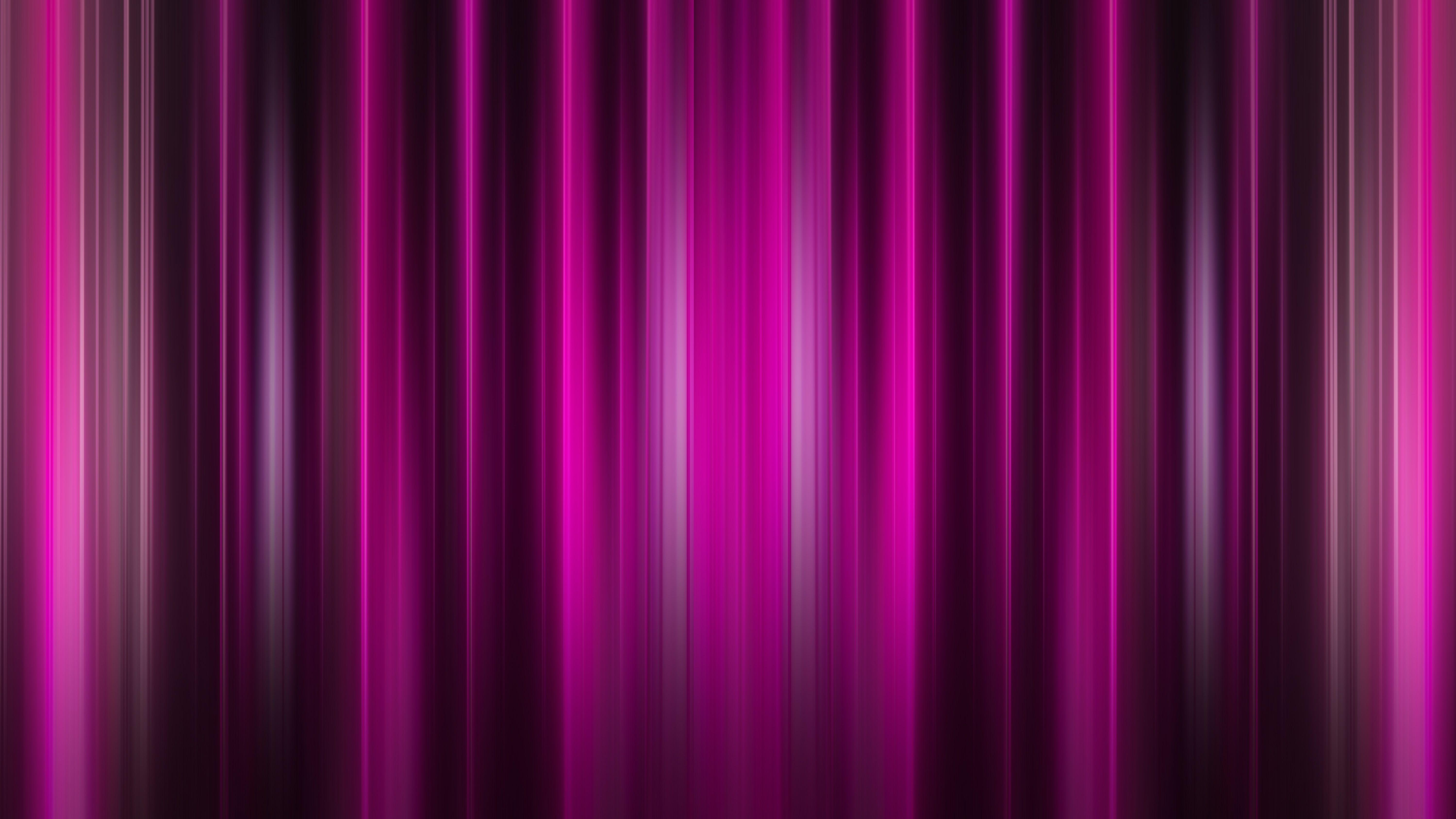 Bright Bold Pink/Black Stripe Wallpaper 