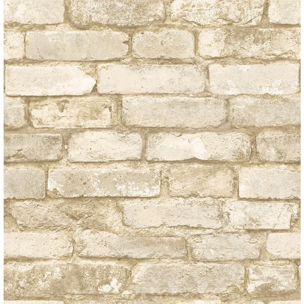 1000x1000 Chesapeake Oxford White Brick Texture Wallpaper MAN20098 Home