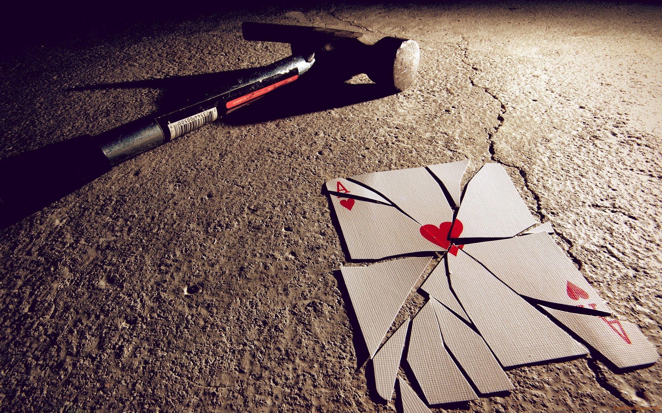 2560x1600 Broken Ace card wallpaper