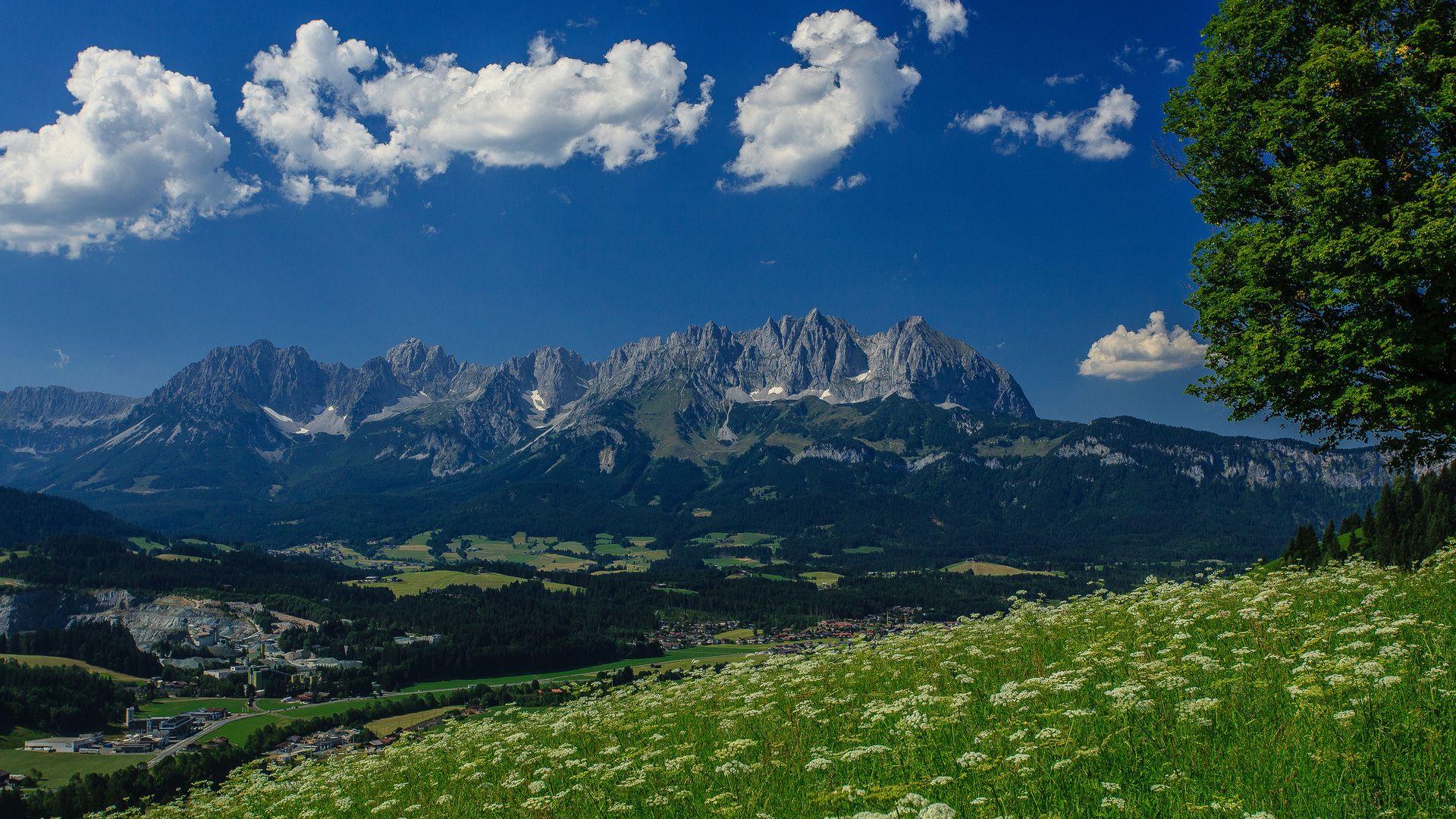 1920x1080 alps, austria, wilder kaiser, alps, mount