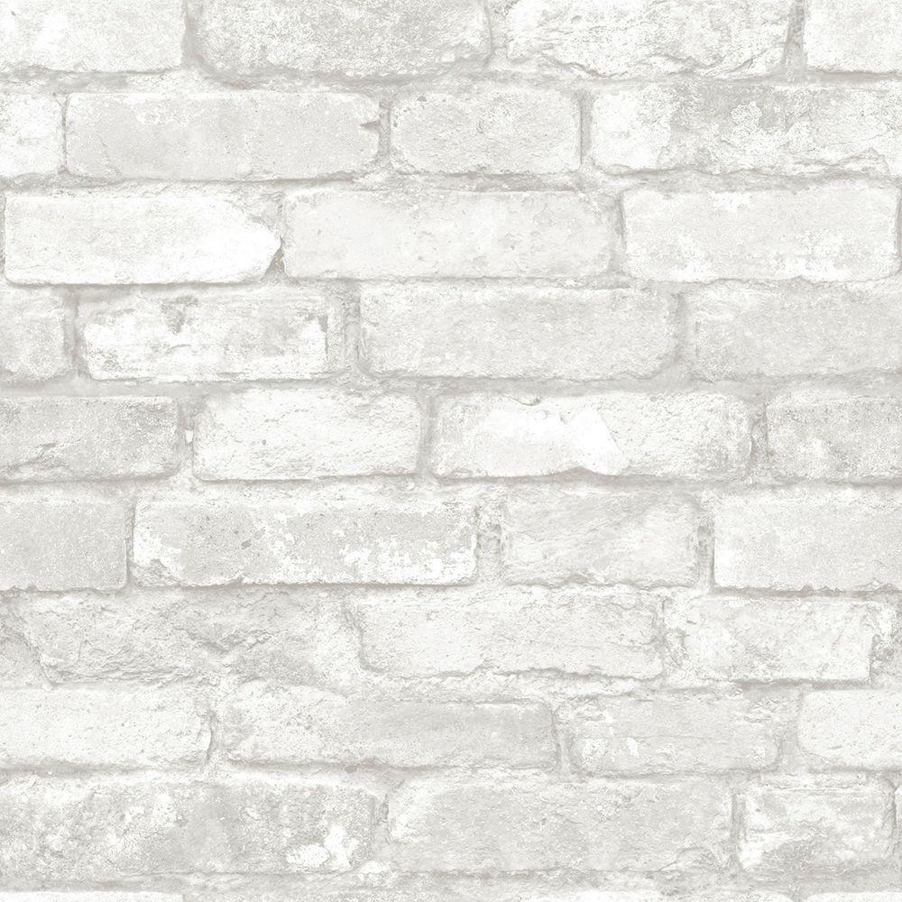 1000x1000 NuWallpaper Grey And White Brick Peel And Stick Wallpaper NU1653