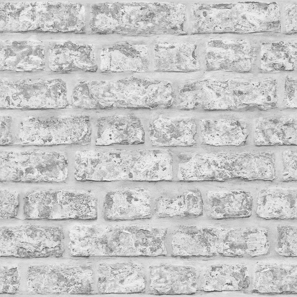 1000x1000 Arthouse Wallpaper Rustic Brick Grey at