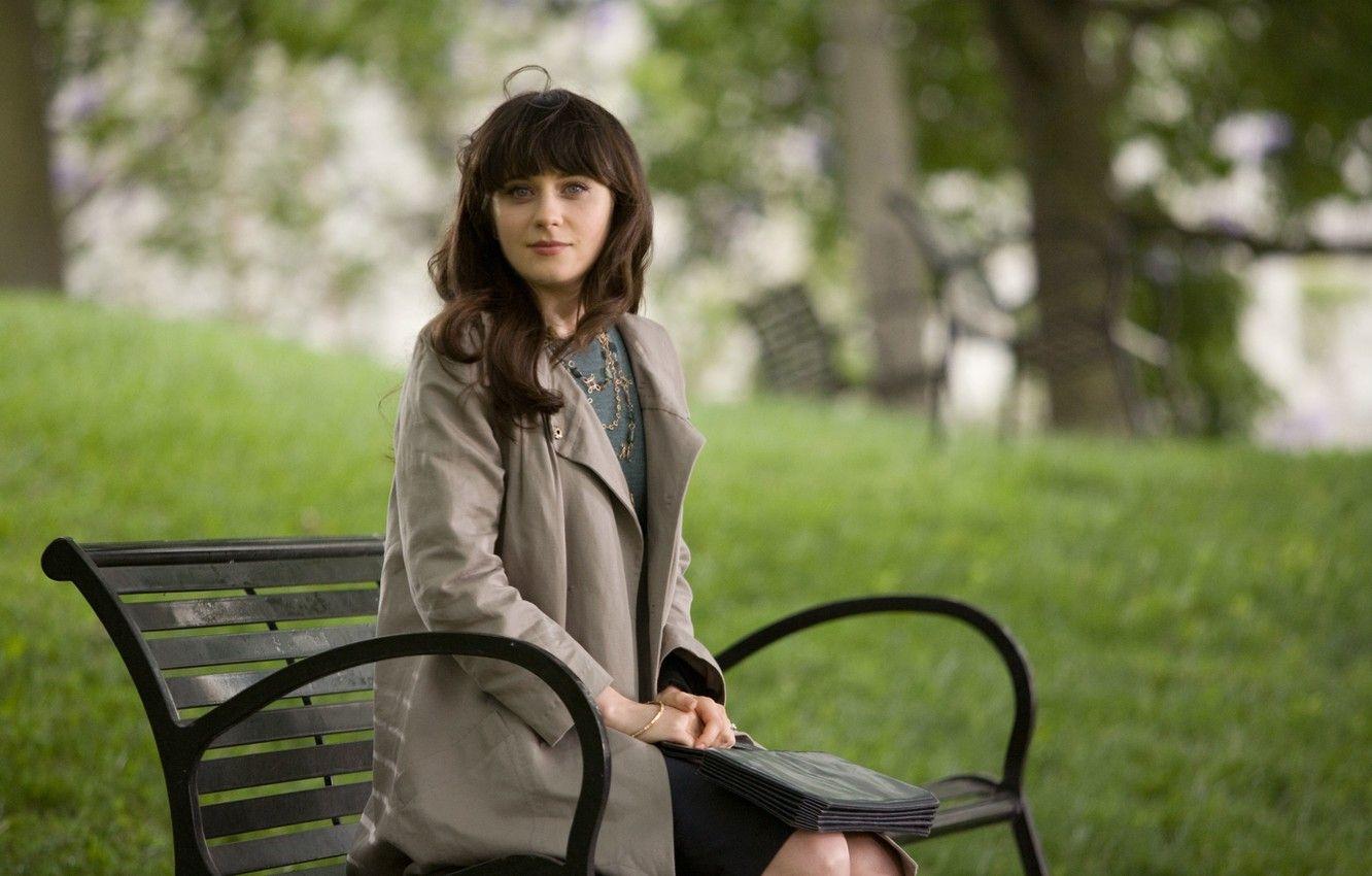 1332x850 Wallpaper trees, bench, Park, 500 days of summer, Zooey