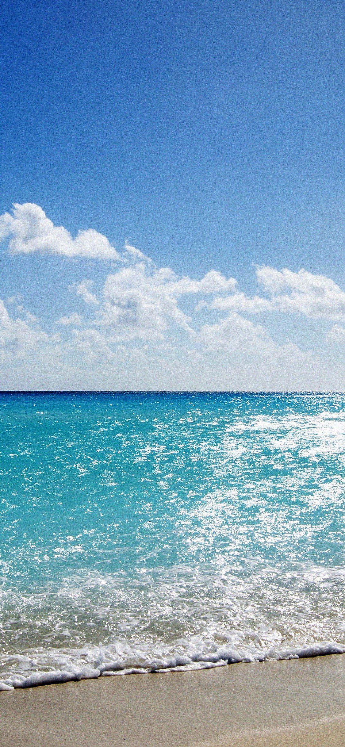 1125x2436 Sea water ocean sky sunny iPhone X Wallpaper Free Download