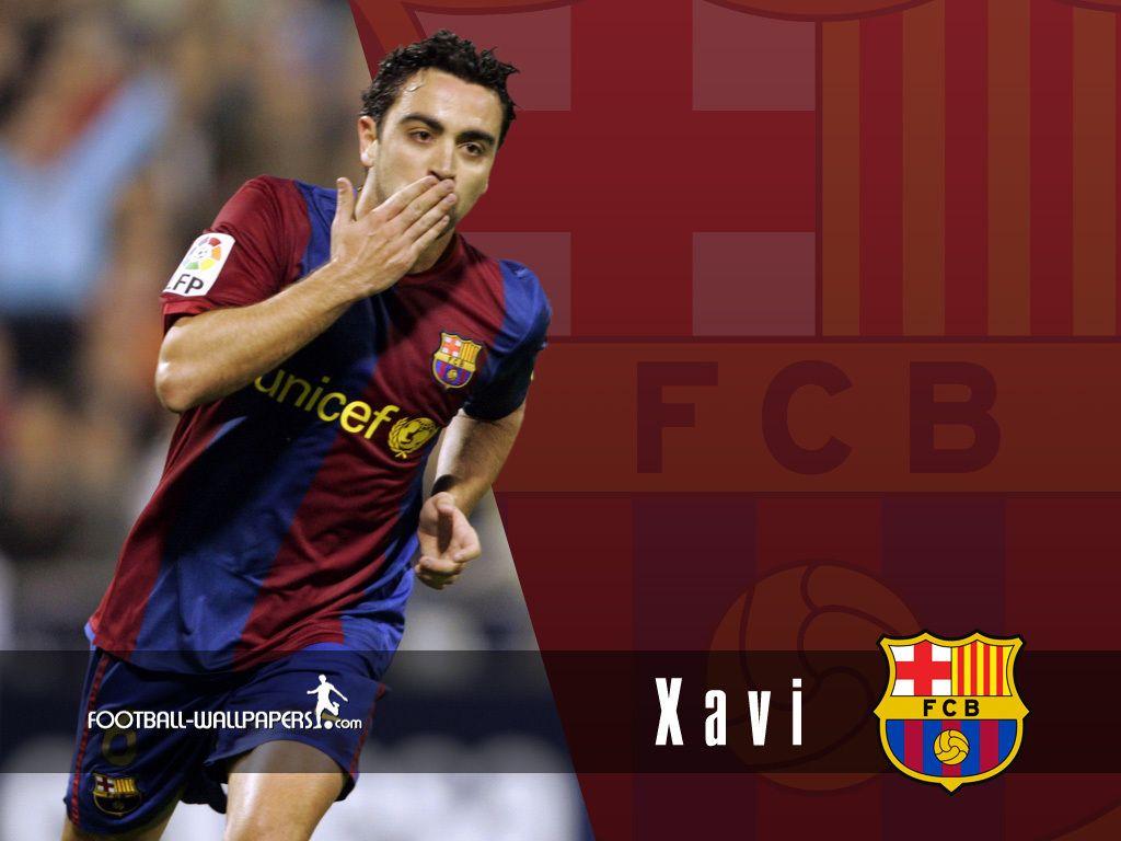 1024x768 Xavi FC Barcelona Hernandez Wallpaper