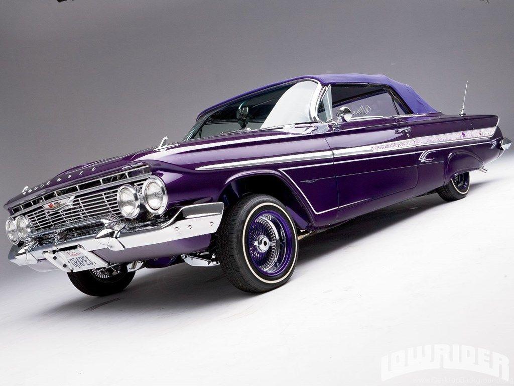1024x768 Chevy Impala Purple, Chevrolet Impala 64 Wallpaper