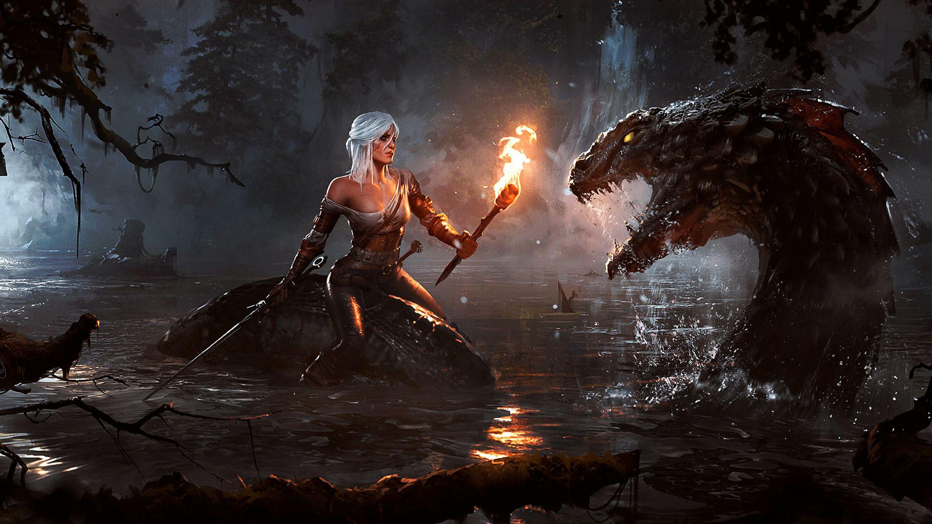 1920x1080 The Witcher, Ciri Wallpaper HD / Desktop and Mobile Background