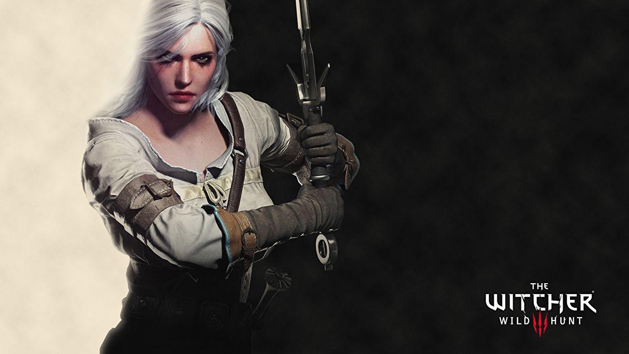 1280x720 Desktop Wallpaper The Witcher 3: Wild Hunt Blonde girl warrior