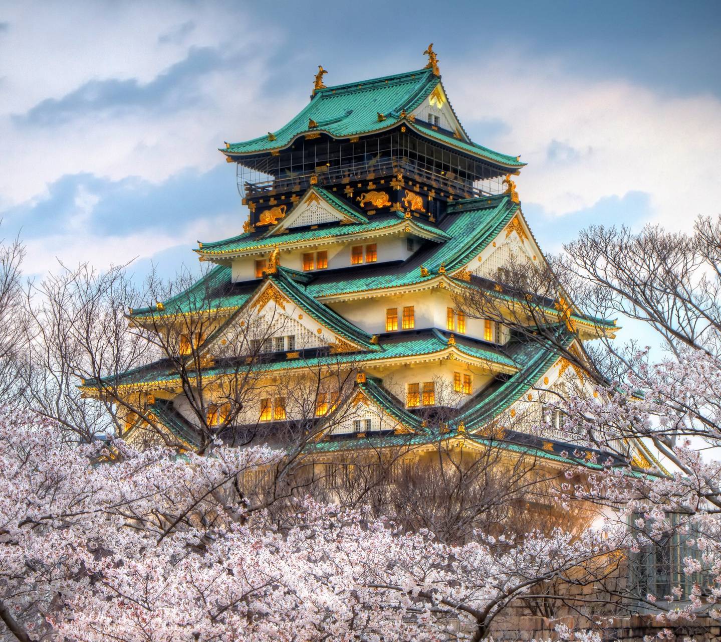 1439x1280 OSAKA CASTLE Wallpaper