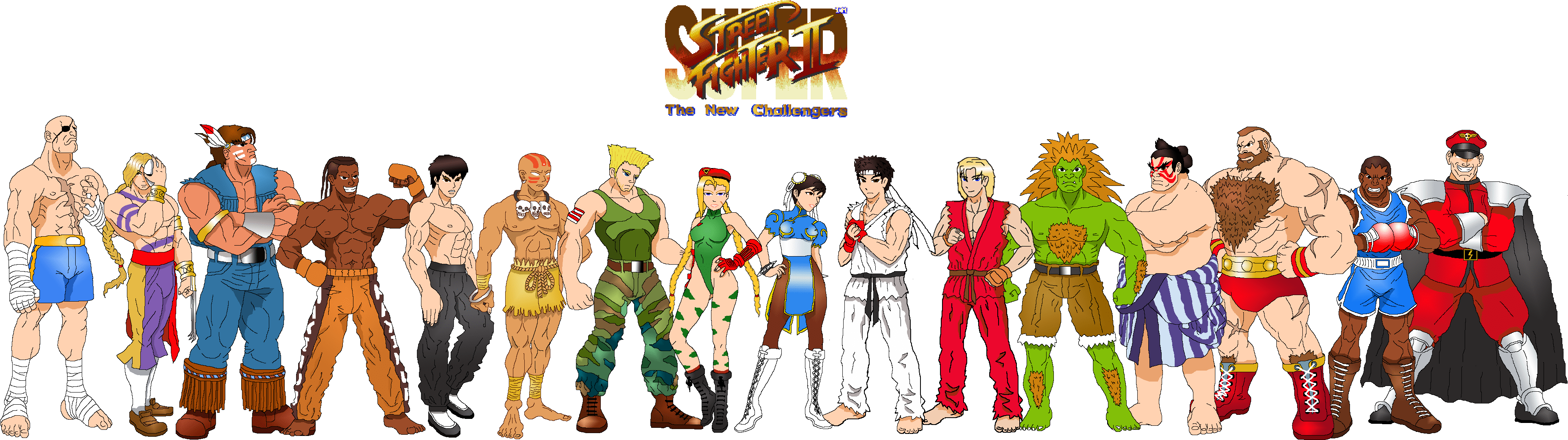3855x1084 Download Street Fighter 2 Wallpaper Fighter