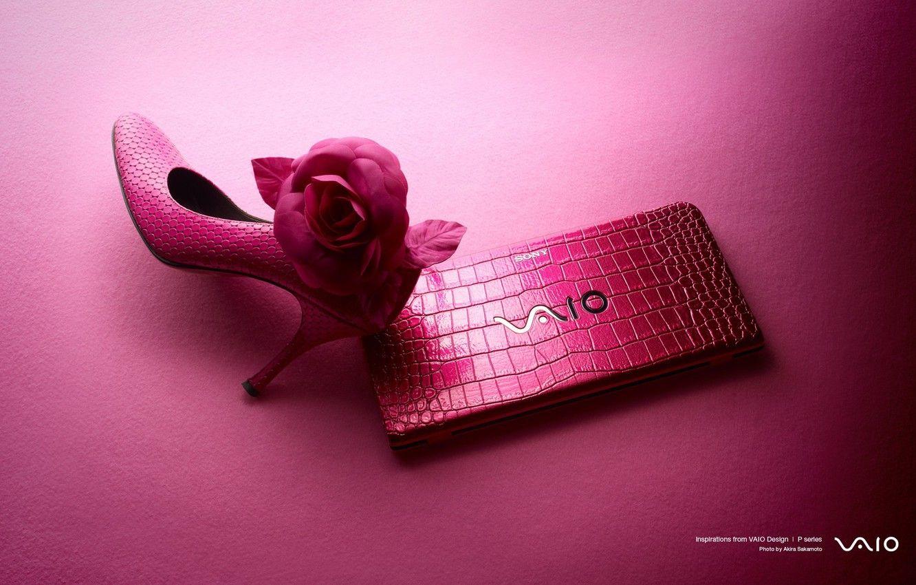 1332x850 Wallpaper laptop, pink background, Shoe image for desktop