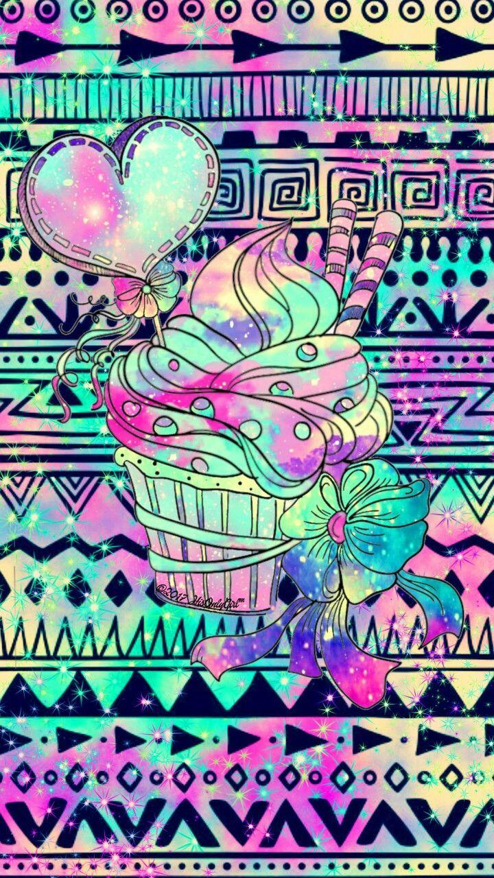 720x1280 Sweet tribal cupcake Aztec galaxy wallpaper I created for the app