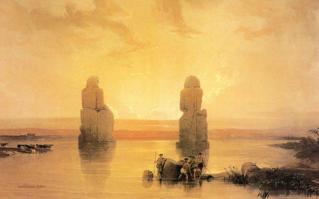 1280x800 Những bức tranh của David Roberts về nền văn minh Ai Cập cổ đại