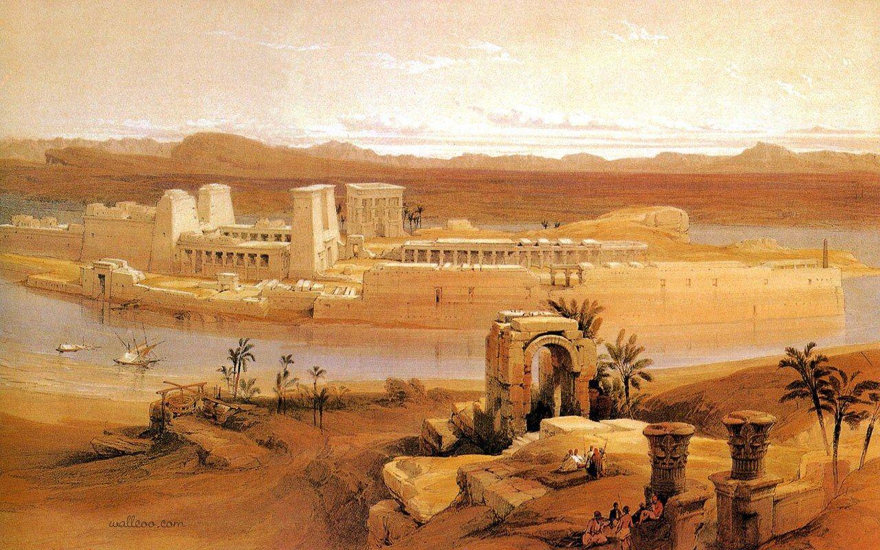 1280x800 Những bức tranh của David Roberts về nền văn minh Ai Cập cổ đại