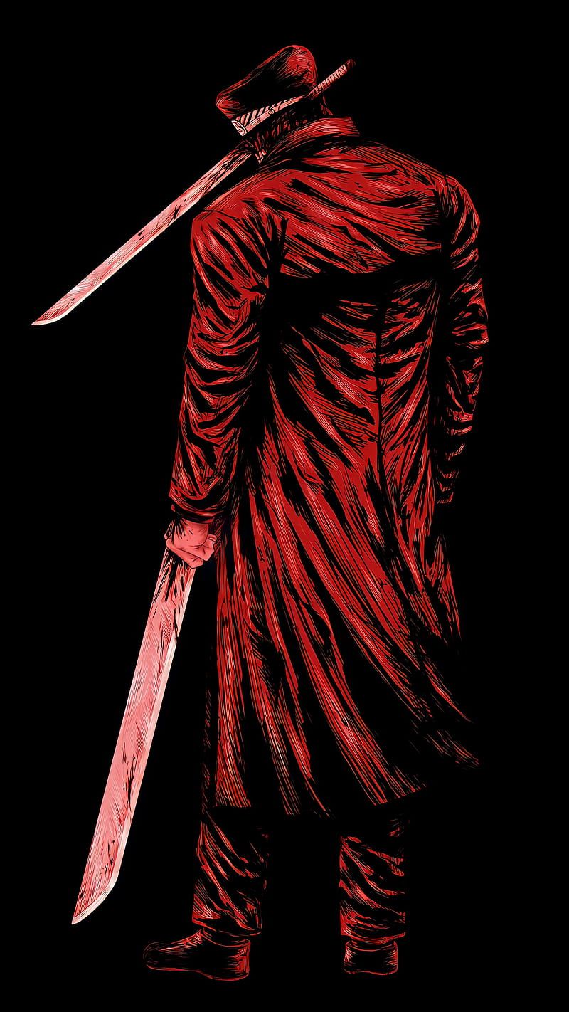 800x1422 HD samurai sword (chainsaw man) wallpaper