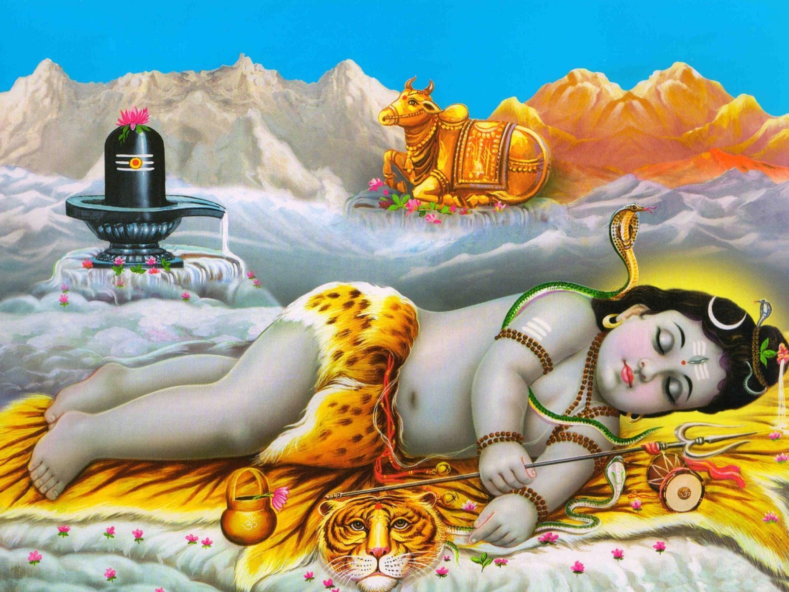 1600x1200 Lord Shiva Sleeping Amazing Wallpaper
