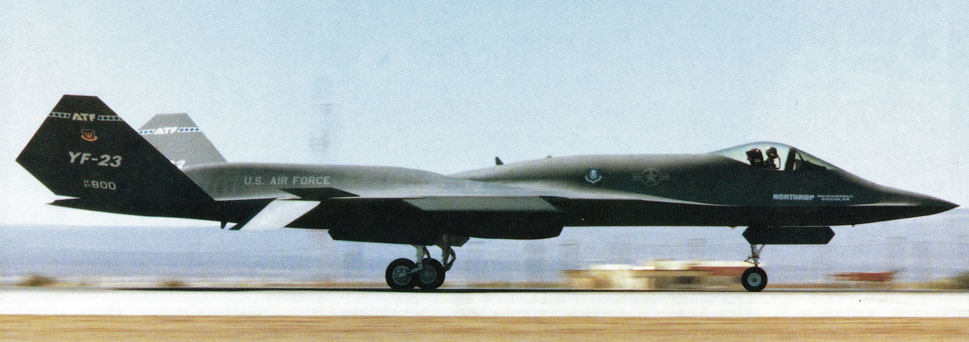 3350x1185 Military Northrop YF 23 HD Wallpaper
