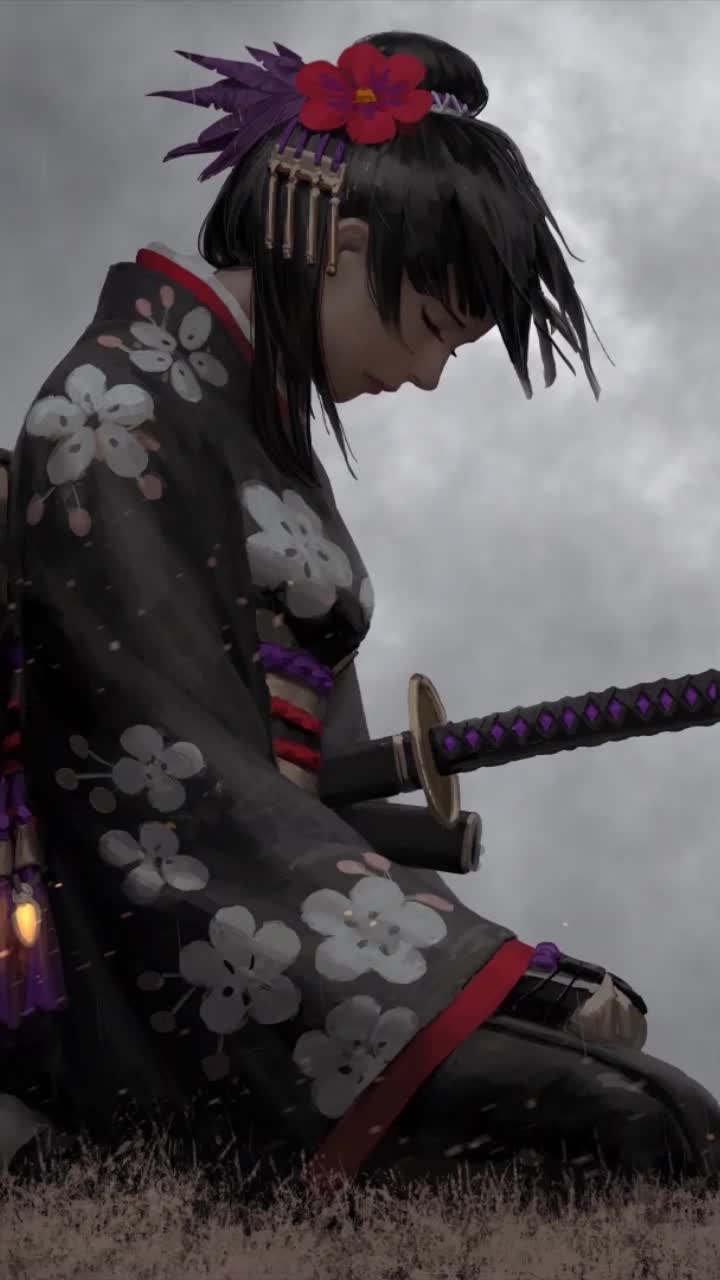 720x1280 iPhone and Android Fantasy Katana Girl