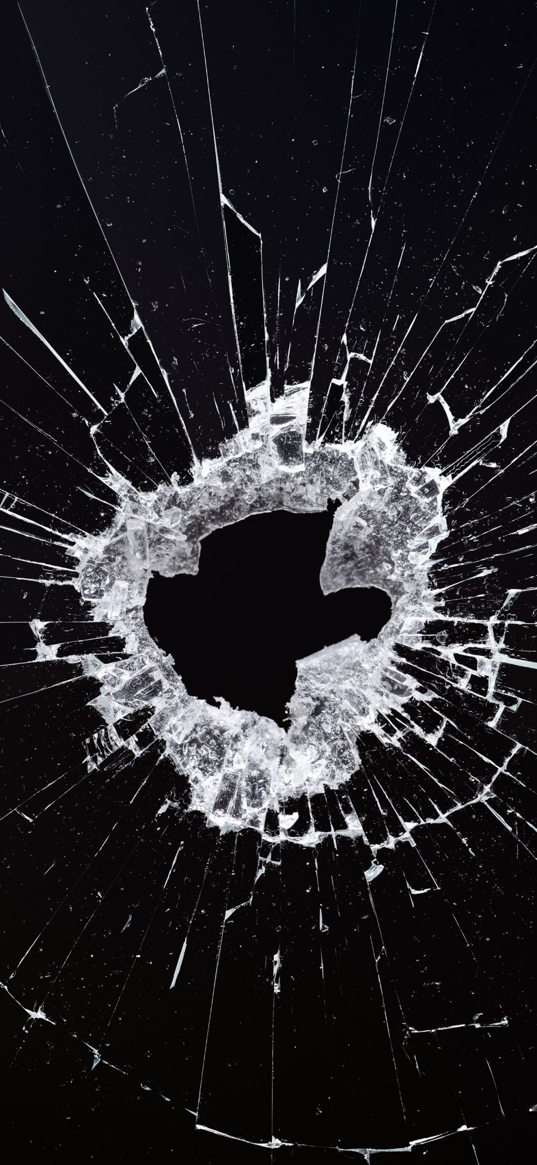1080x2340 Shattered glass Wallpaper 4K, 5K, Dark
