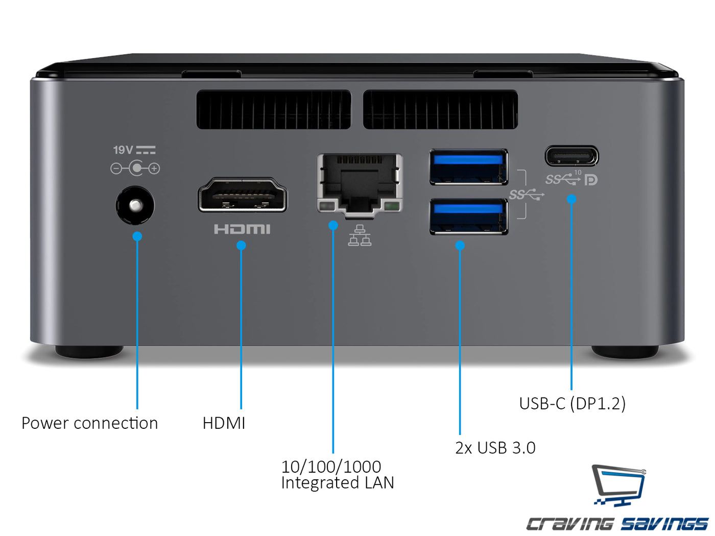 1400x1050 Intel NUC7i5BNH Mini PC, Intel Core i5
