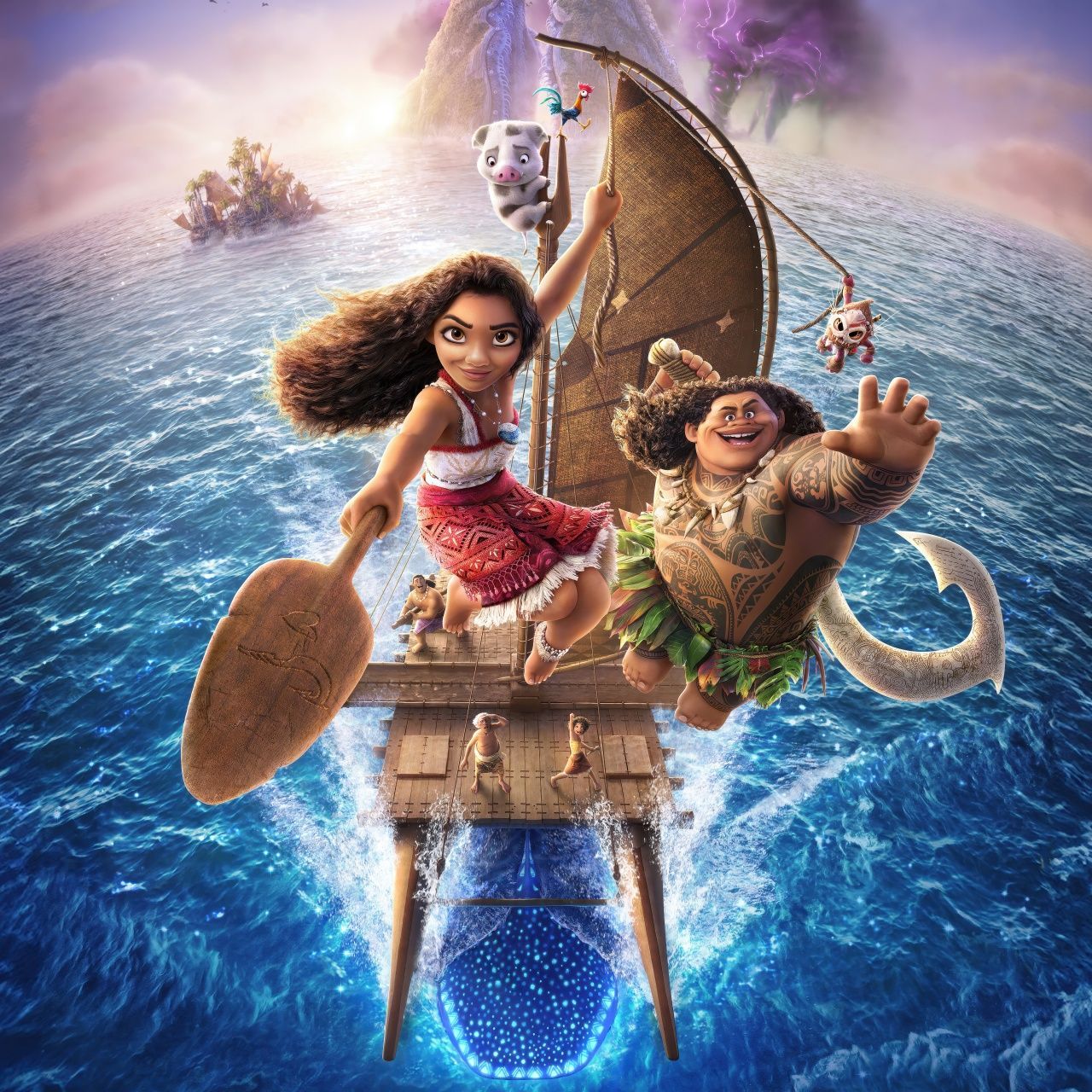 1280x1280 Moana 2 Wallpaper 4K, 4DX, Movie poster