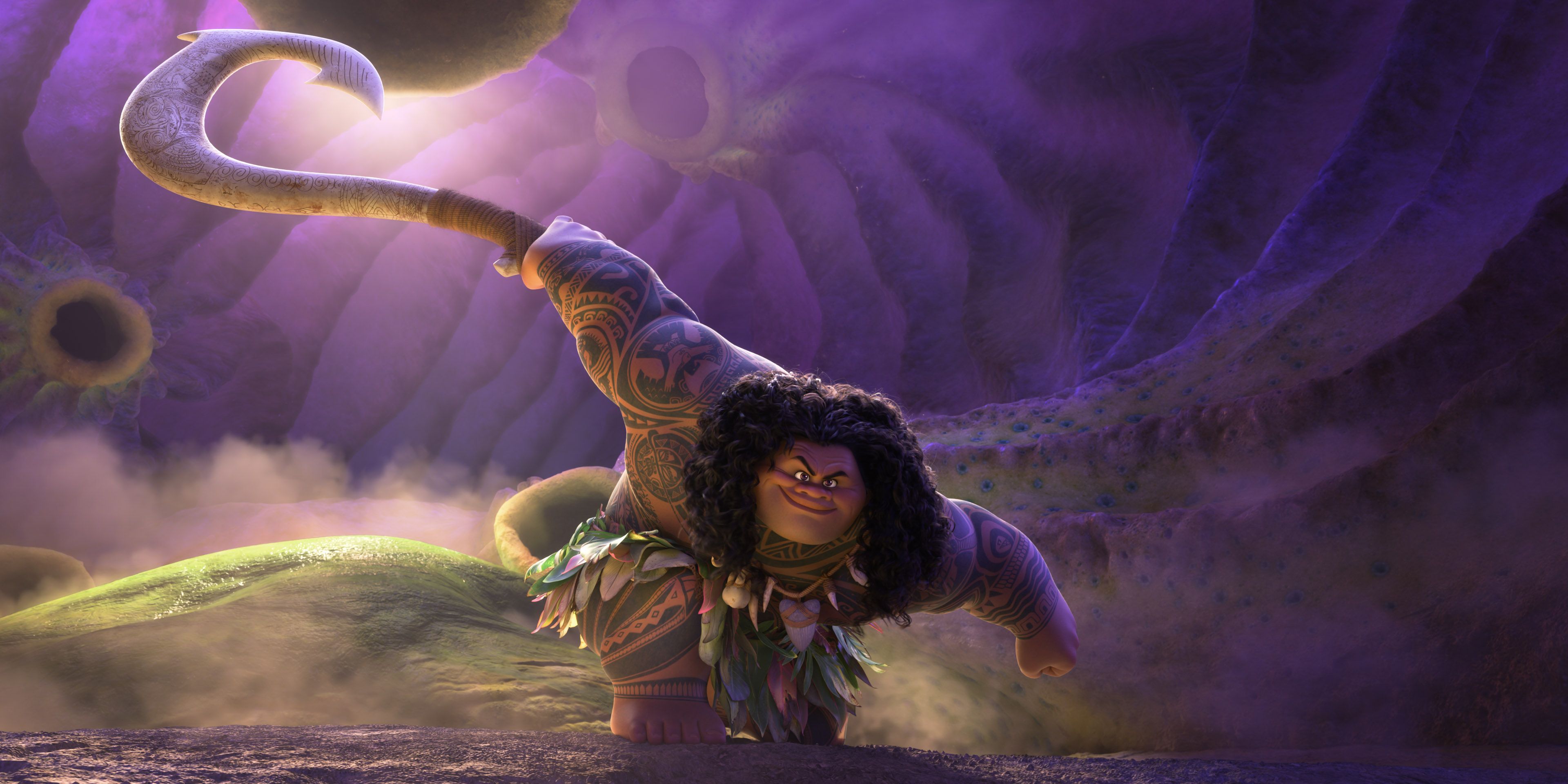 3840x1920 HD Wallpaper of Maui from Moana 2