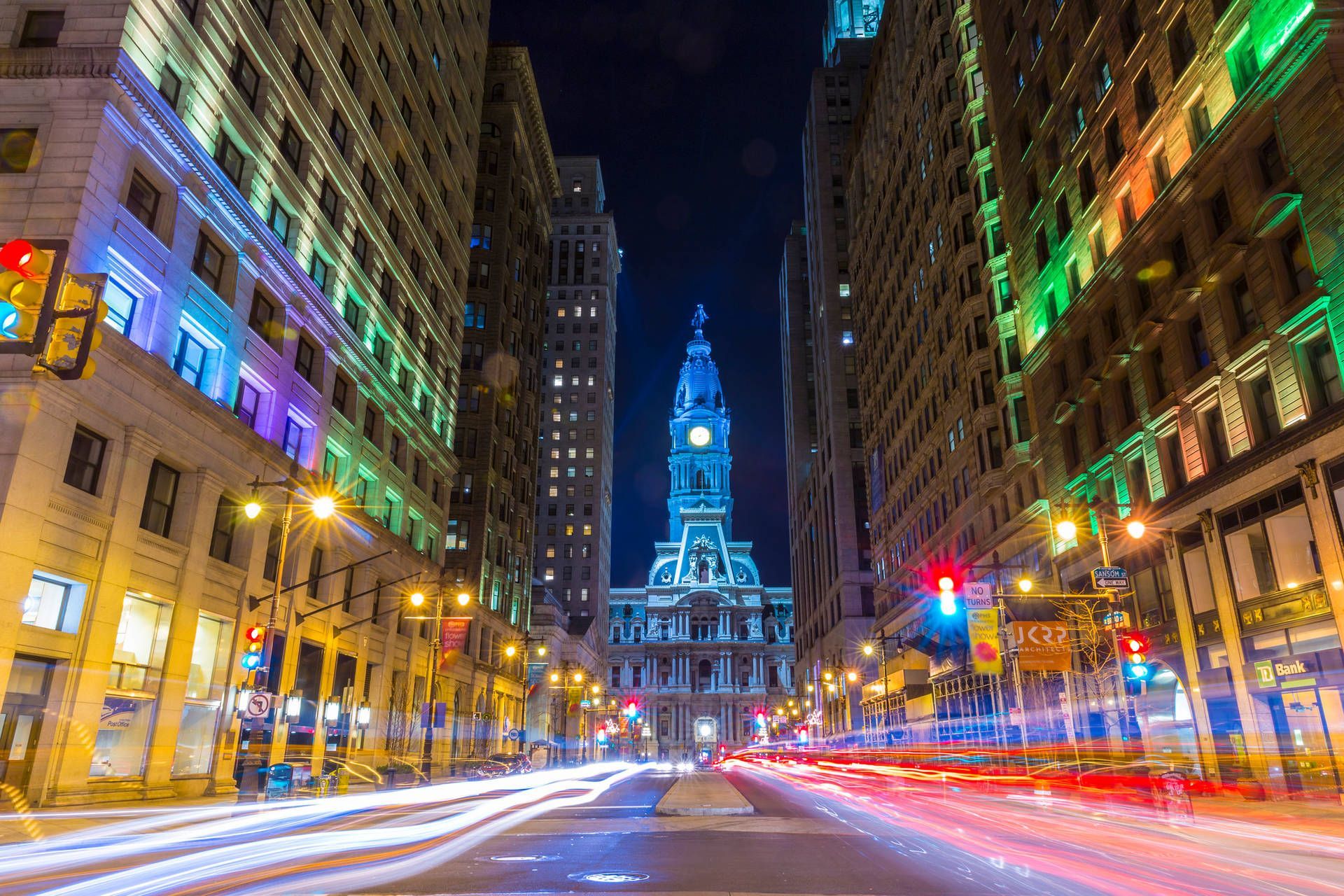 1920x1280 Philadelphia City Hall Colorful