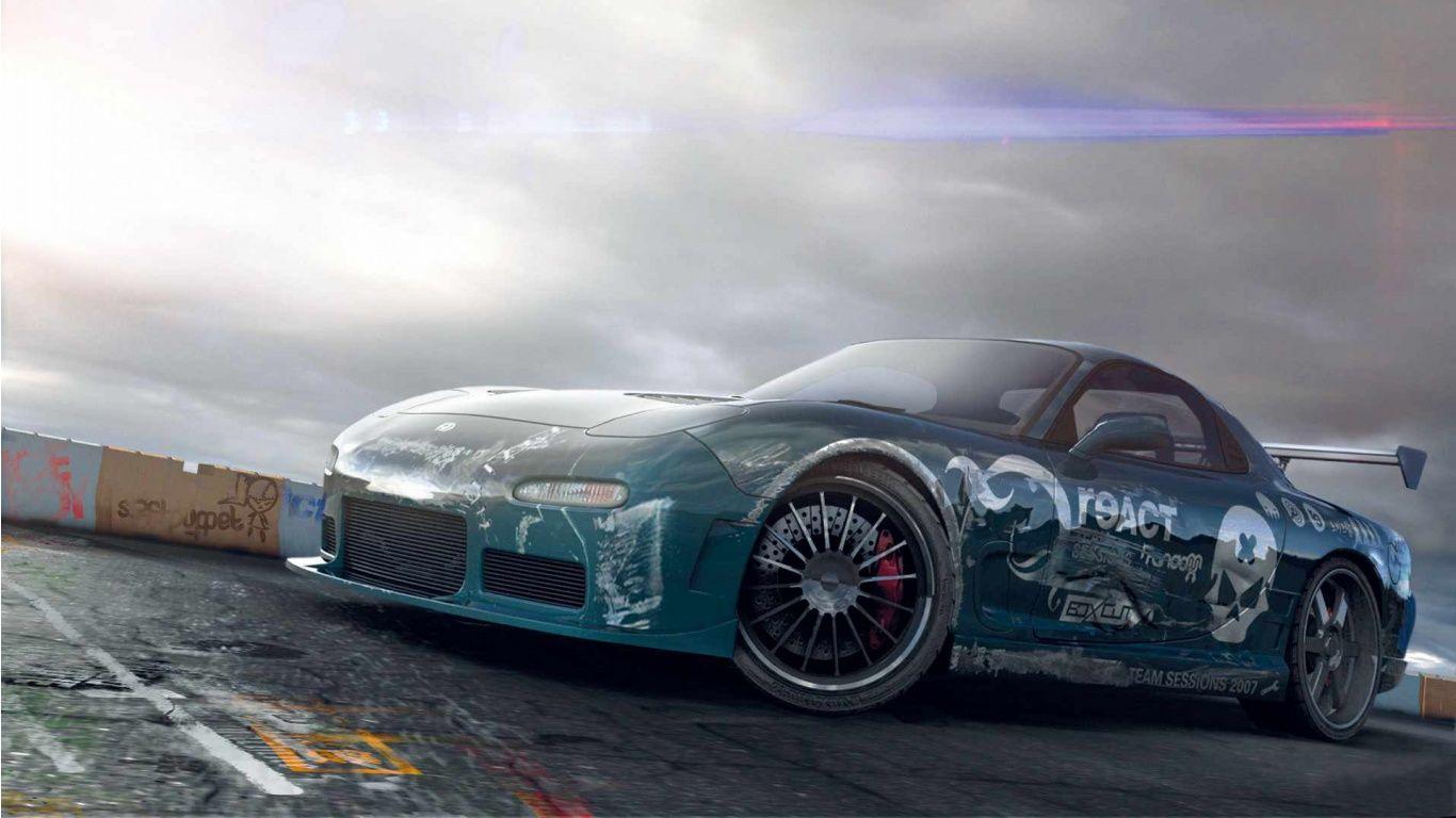 1366x768 Street Cars Wallpaper