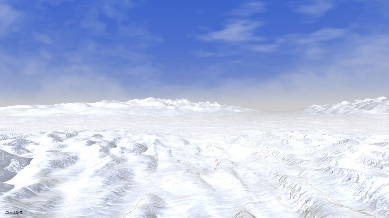 1366x768 Snow hills plane background