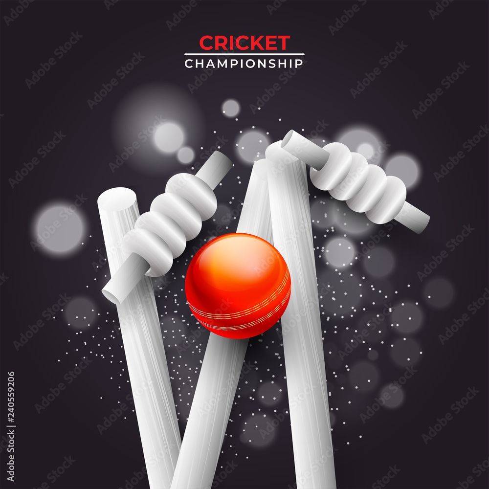 1000x1000 Realistic ball hit wicket stumps