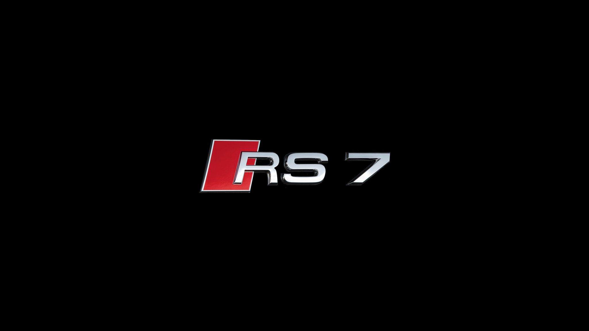 2048x1152 Wallpaper audi, emblem, rs7 for mobile