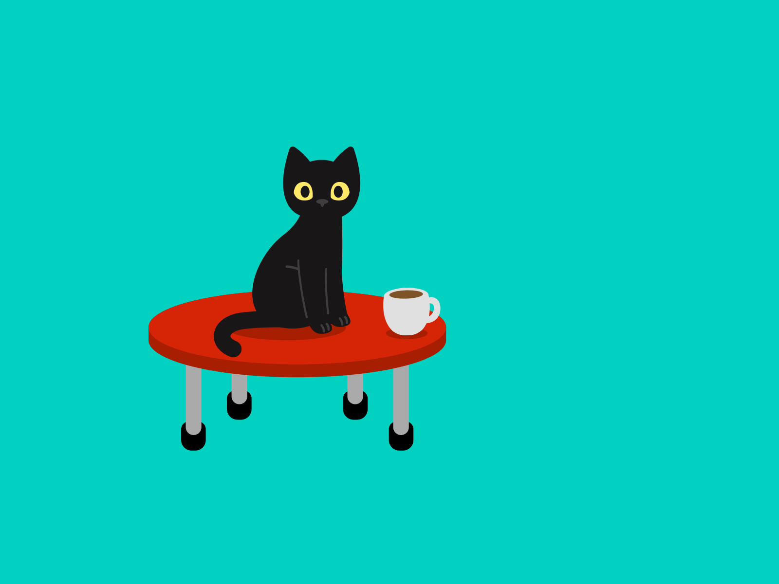 1600x1200 Coffee Cat