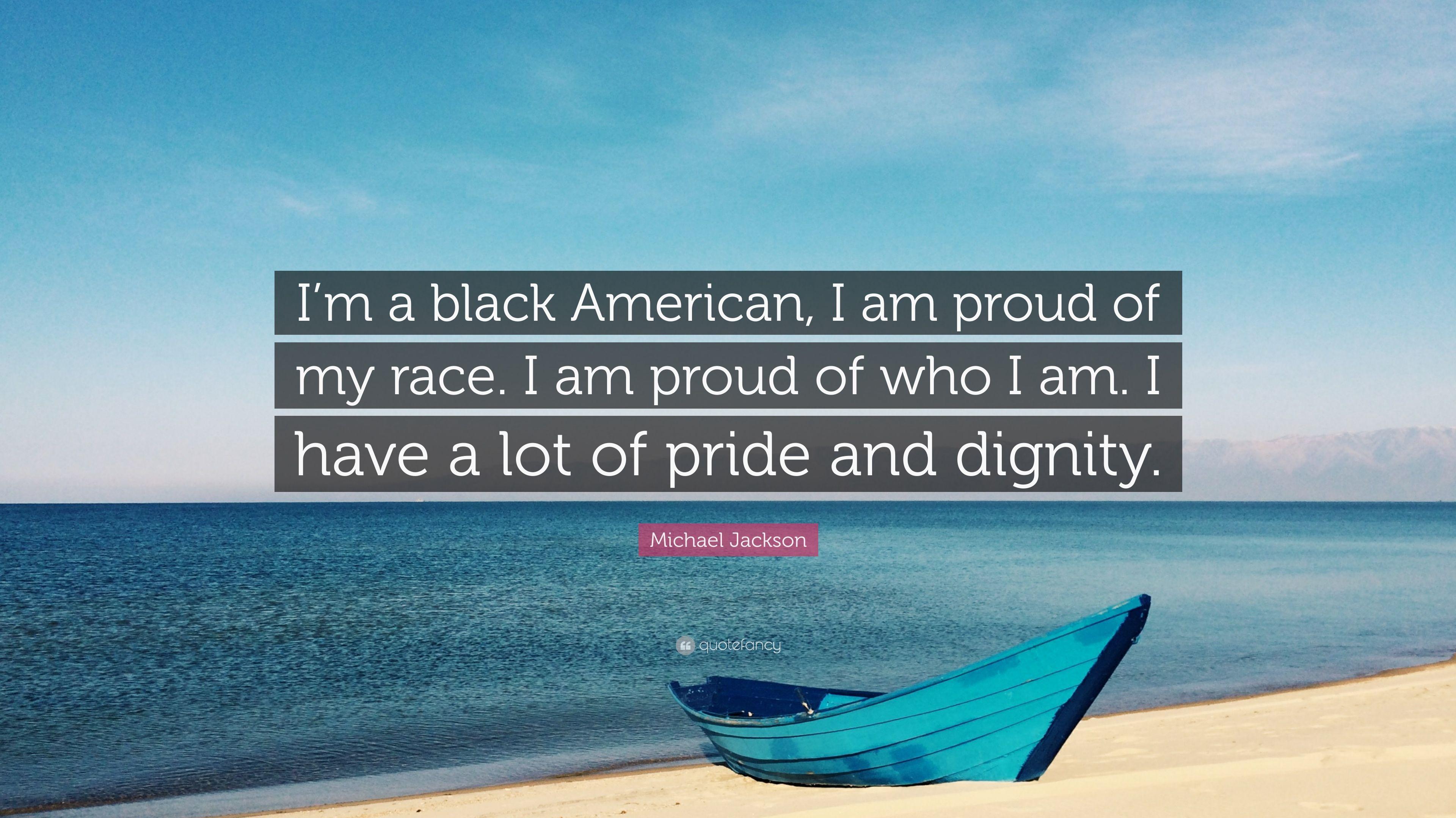 3840x2160 Michael Jackson Quote: “I'm a black American, I am proud of my race