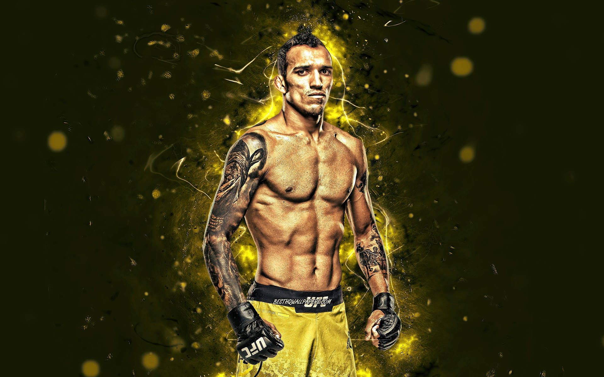 1920x1200 Download Charles Oliveira Yellow Smokey