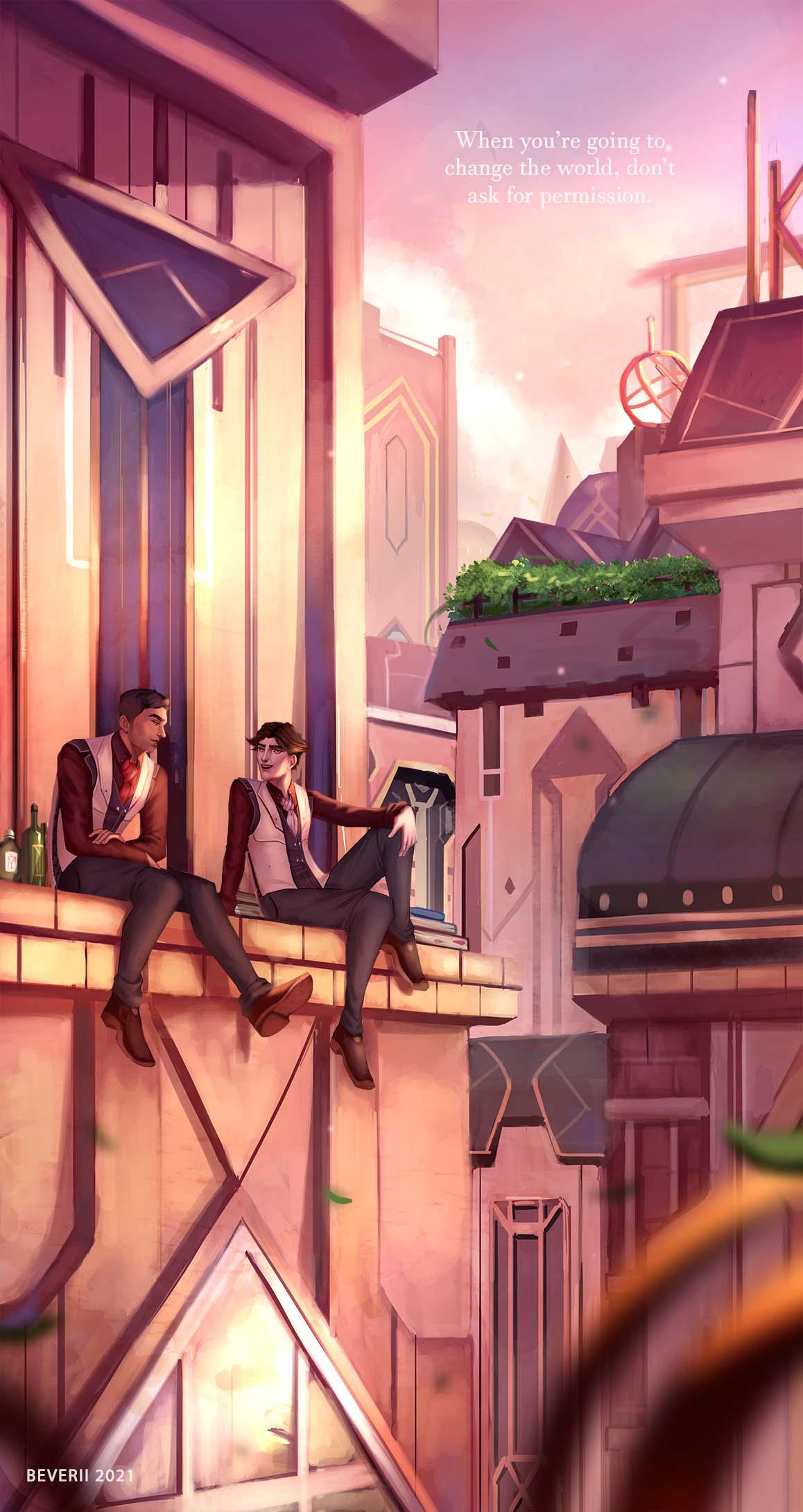 1158x2181 Jayce and Viktor fanart Artist: Myself