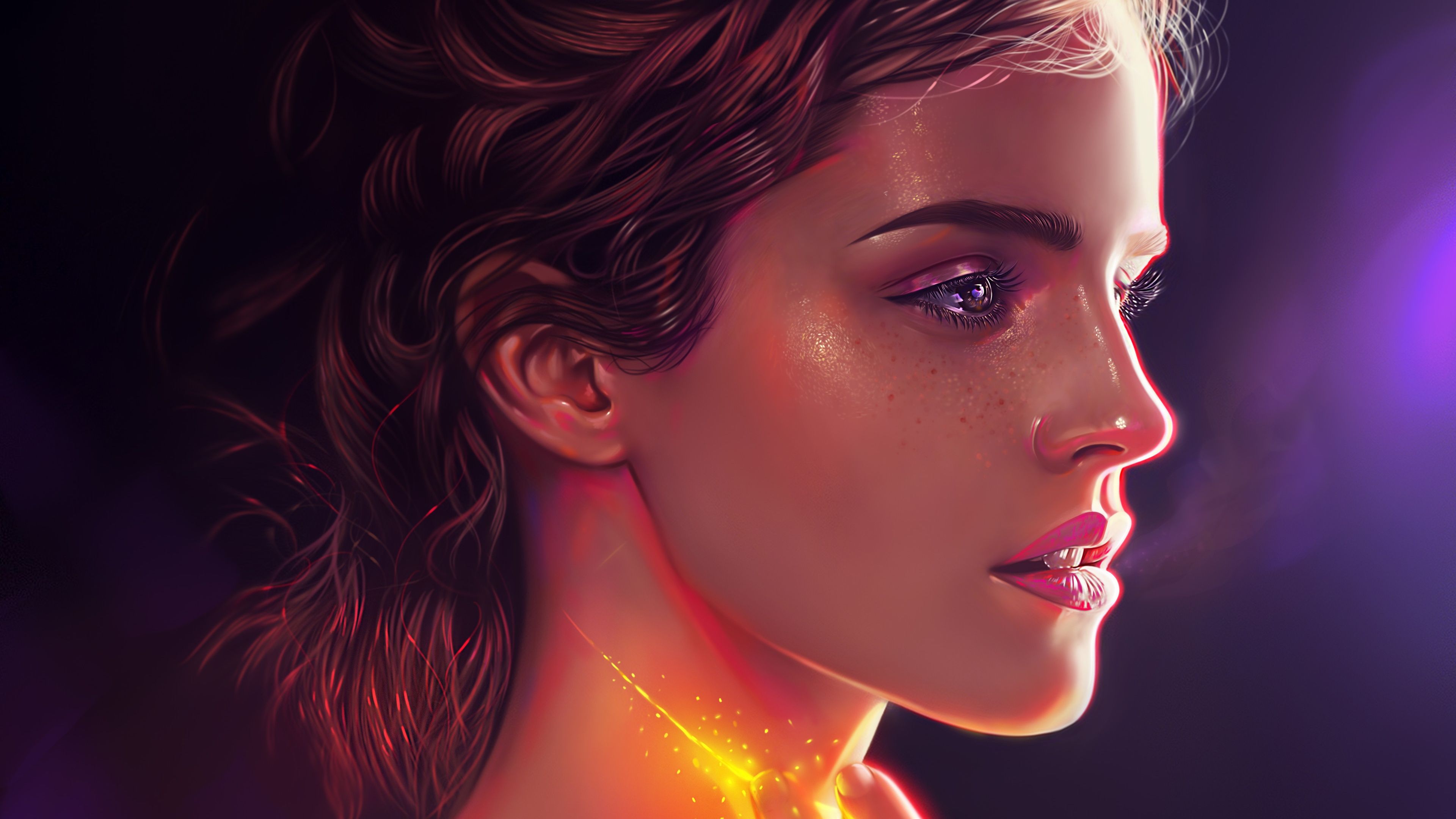 3840x2160 Emma Watson Wallpaper 4K, Aesthetic