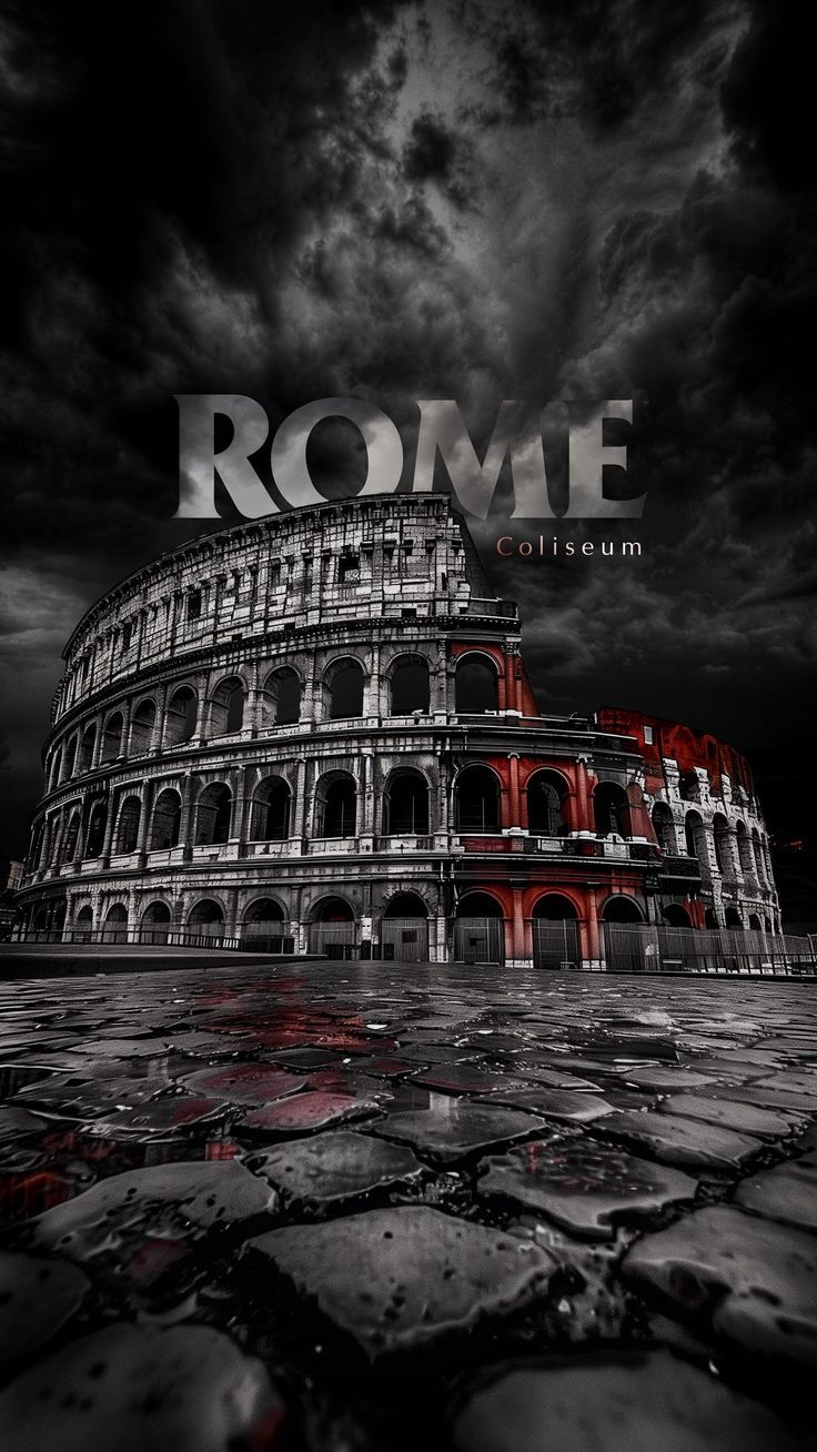 736x1308 Wallpaper colosseum, rome, building, architecture, dark, inscription, words, Black 4K by Golovatin Ivan. Download wallpaper colosseum, rome, building, architecture, dark, inscription, words for free