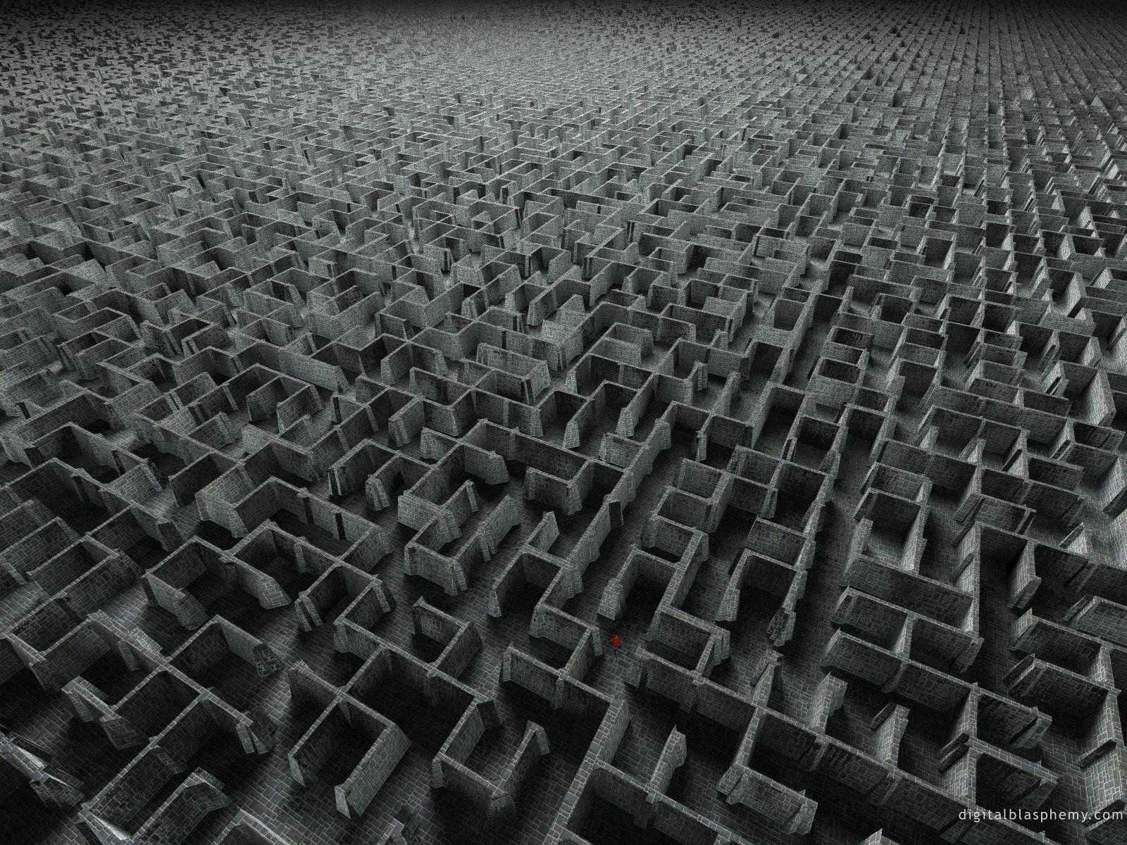 HD Digital Desktop screensaver image Giger's Maze