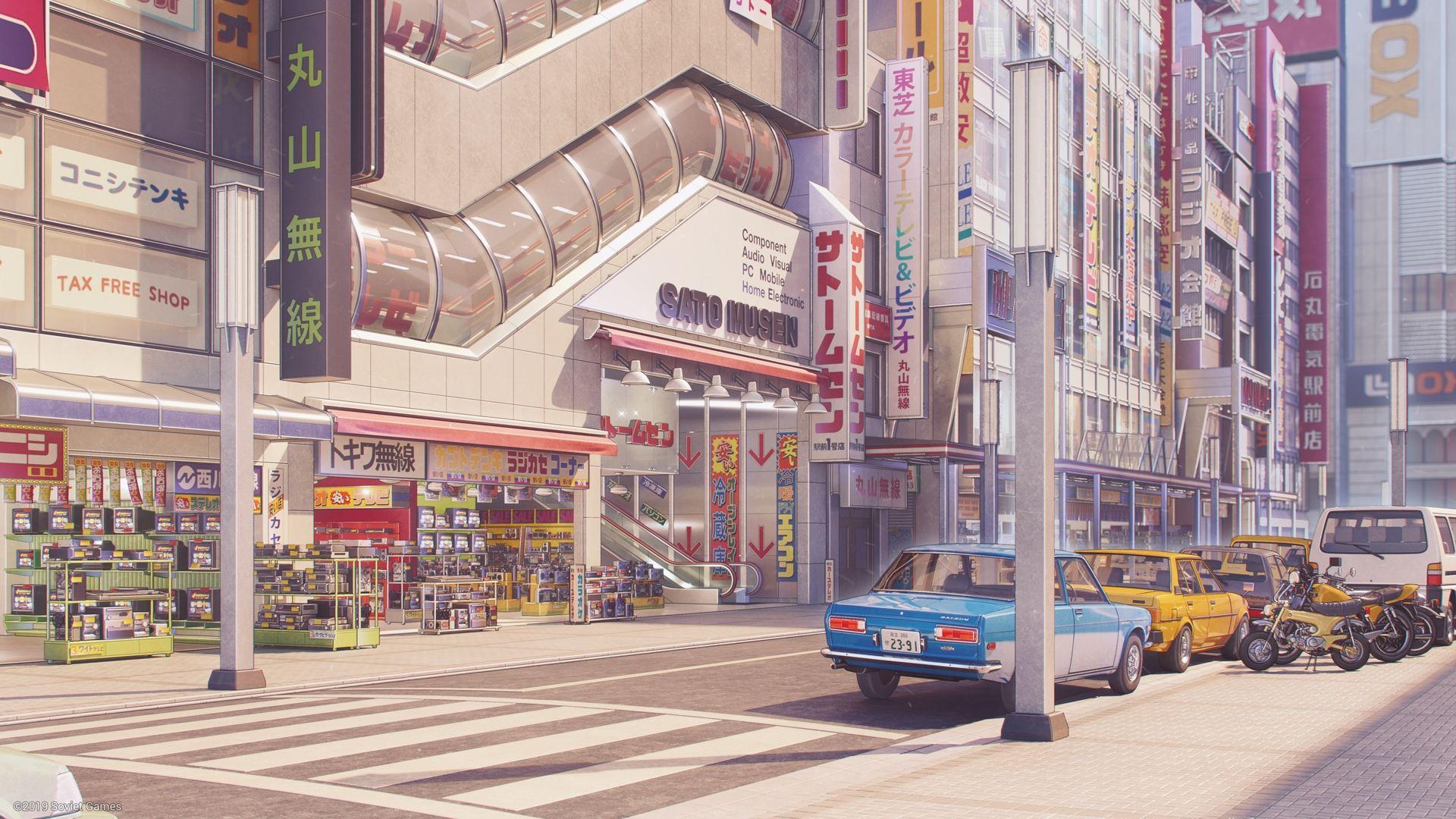 1920x1080 Download 1920x1080 Anime City, Scenic, Urban, Cars