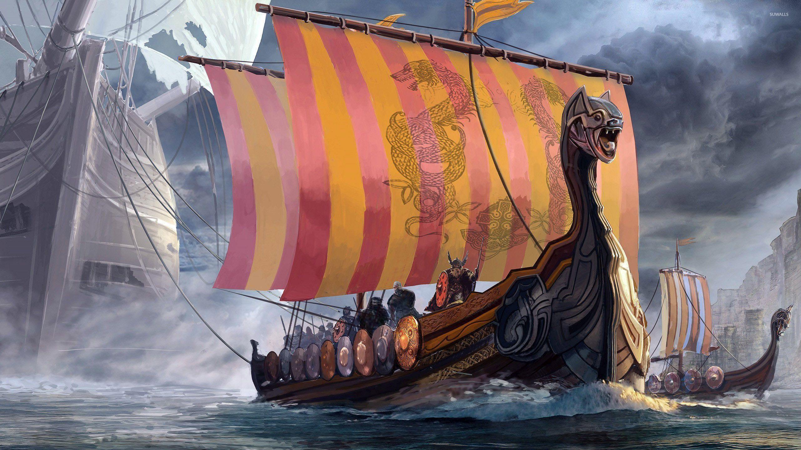 2560x1440 Vikings Wallpaper Ship, Download Wallpaper