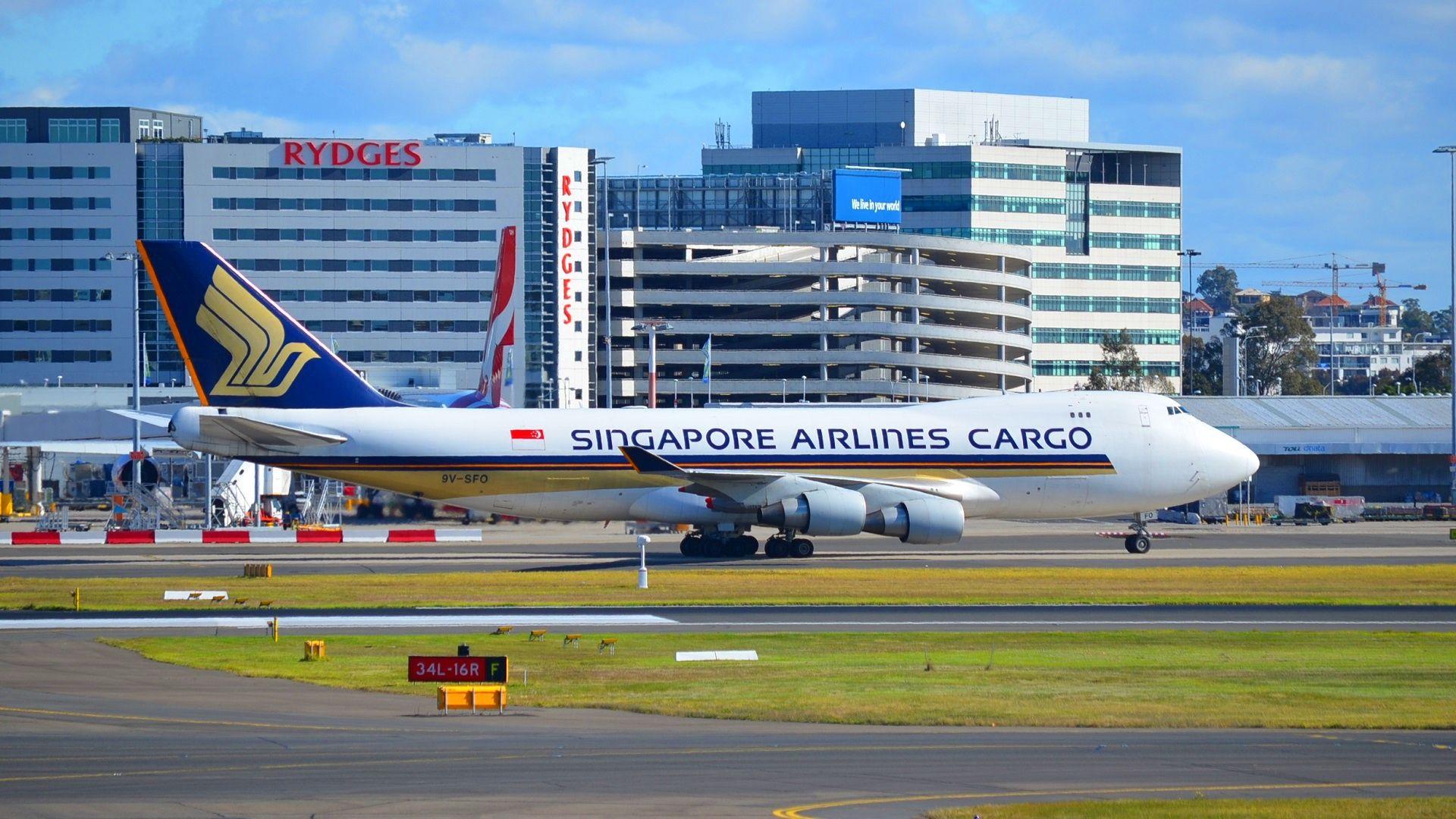 1920x1080 9V SFO Boeing 747 412F SCD Singapore Airlines Cargo At