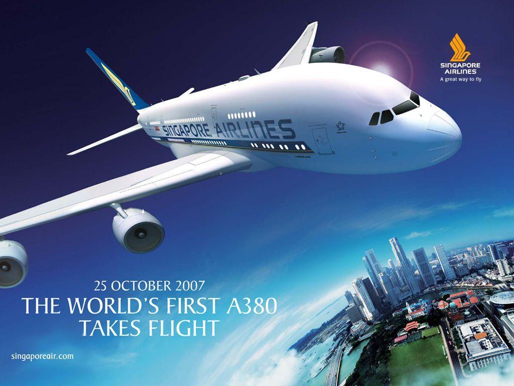 1024x768 October 2007 The World's First A380 Takes Flight