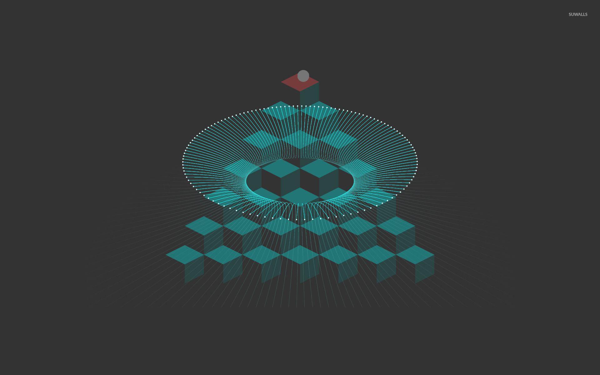 1920x1200 Cubes and lines wallpaper wallpaper