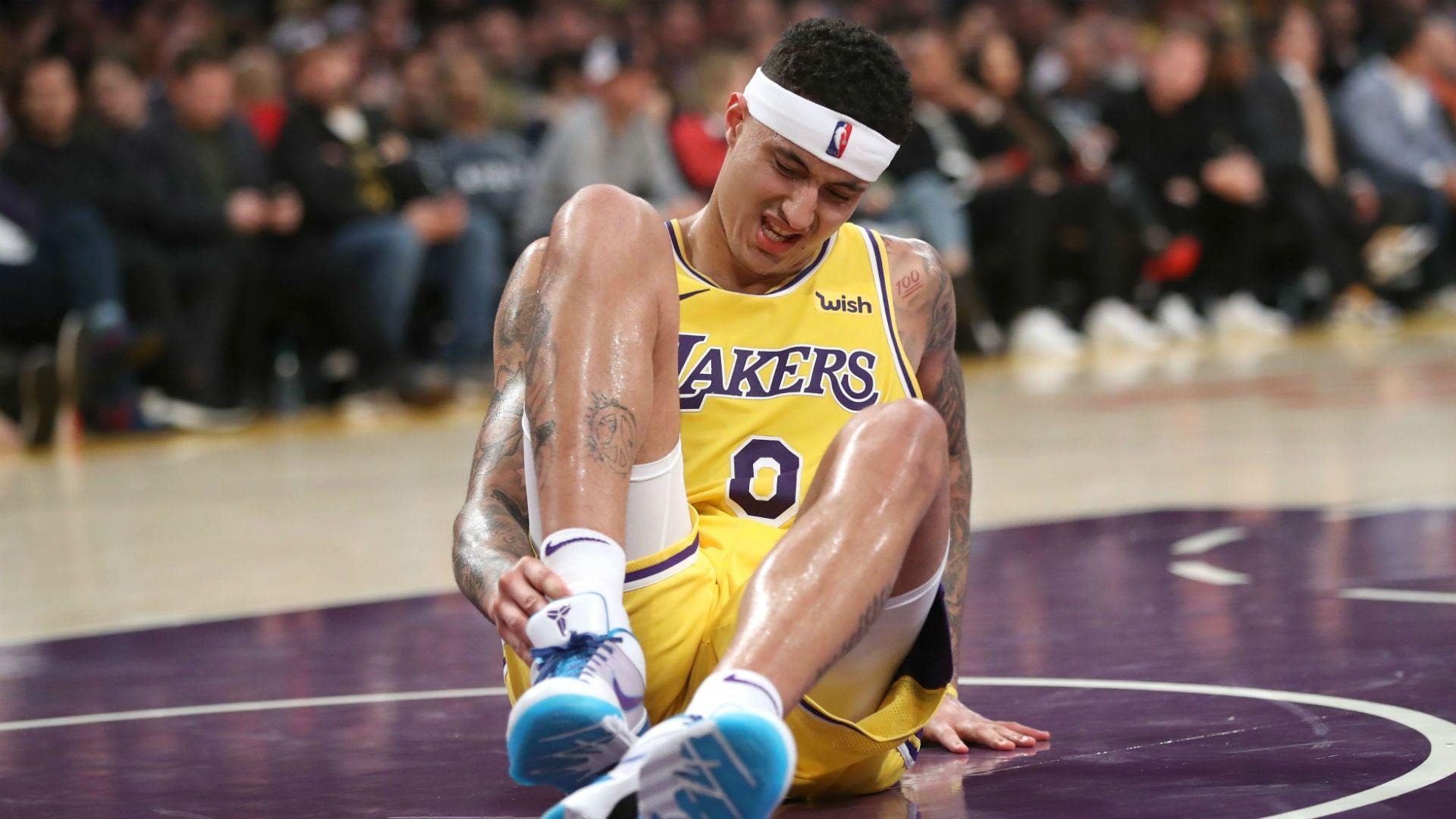 1920x1080 Los Angeles Lakers' Kyle Kuzma out with ankle injury